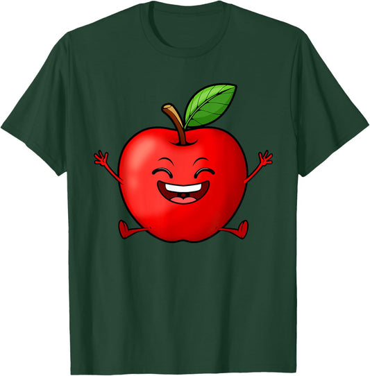 Cute Red Apple Design Women Kids Red Apple Lovers T-Shirt - T-Shirt | Forest