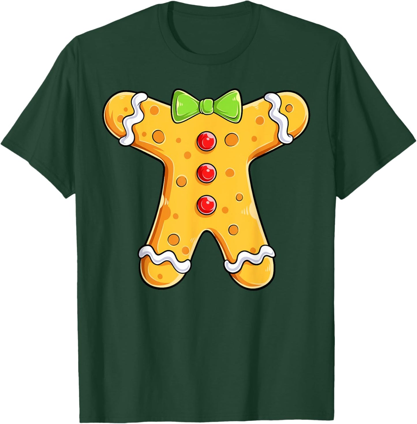 Gingerbread Man Costume Halloween Christmas Boys Girls Kids T-Shirt - T-Shirt | Forest