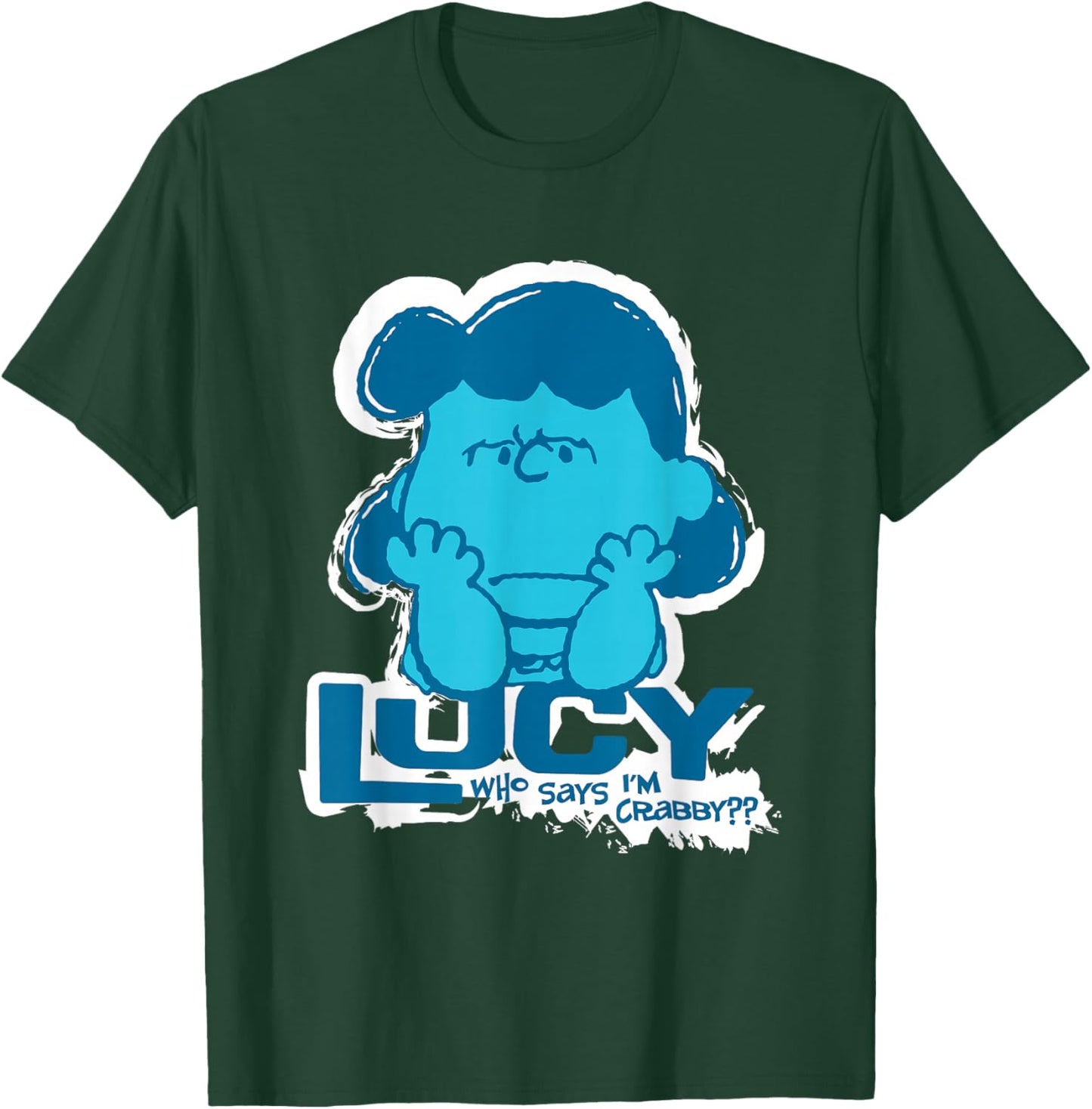 Peanuts Lucy Van Pelt Who Says Im Crabby T-Shirt - T-Shirt | Forest
