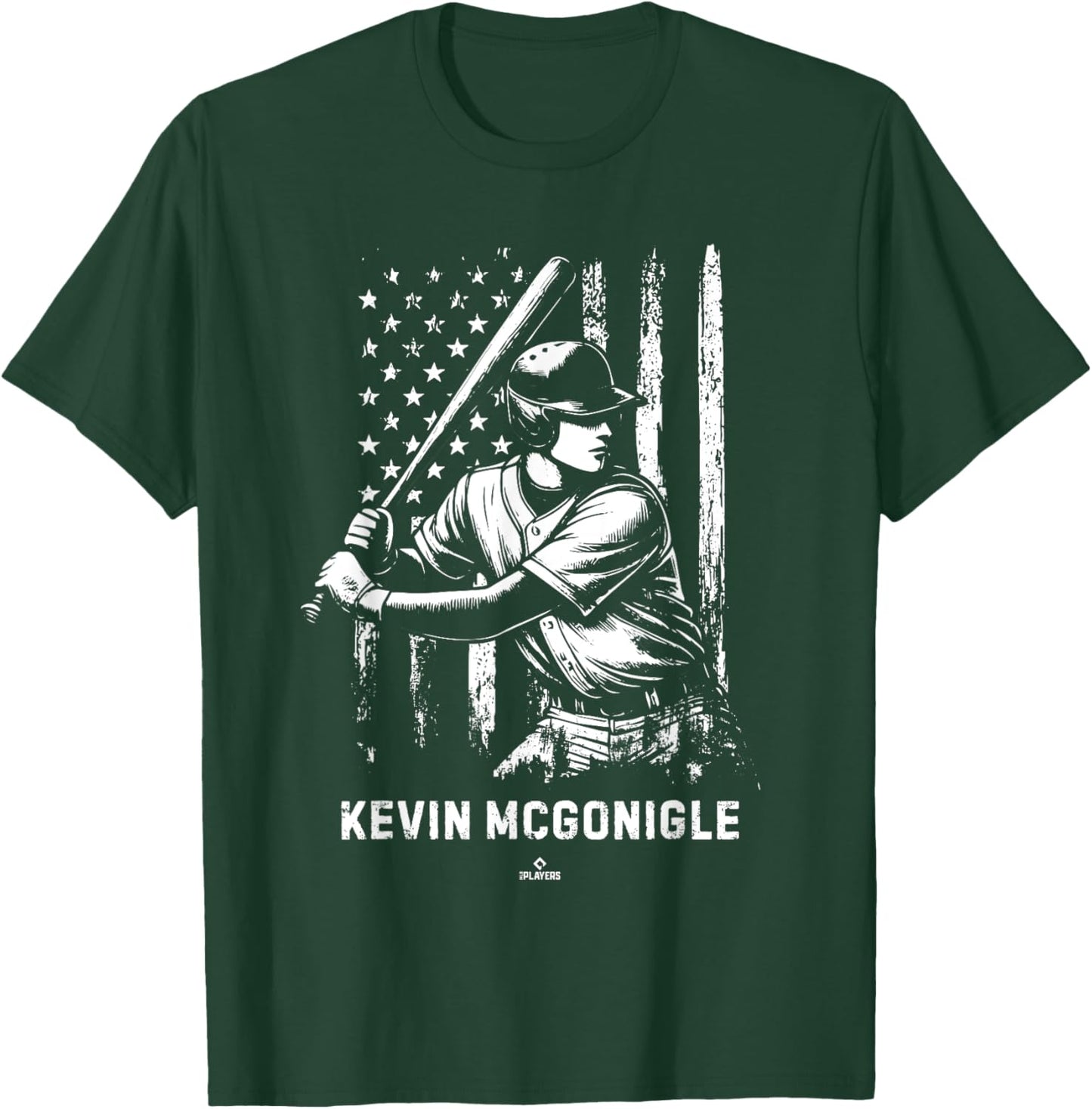 Player Illustration Flag Kevin McGonigle Prospect Baseball T-Shirt - T-Shirt | Forest