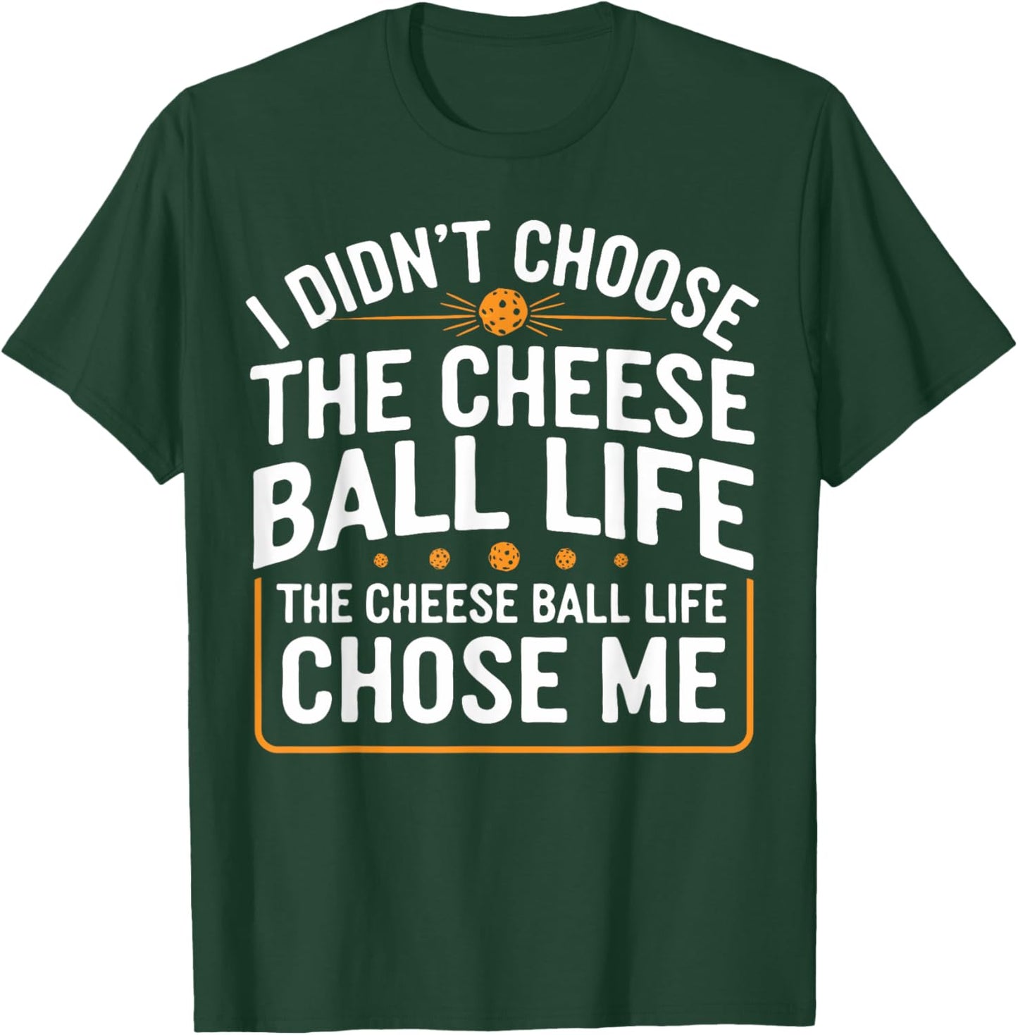 Cheese Balls Gifts & Funny Cheese Ball -Adults Black Small Short Sleeve Classic Fit Polyester 100% Casual Modern Letter Print Fun Novelty T-Shirt - T-Shirt | Forest