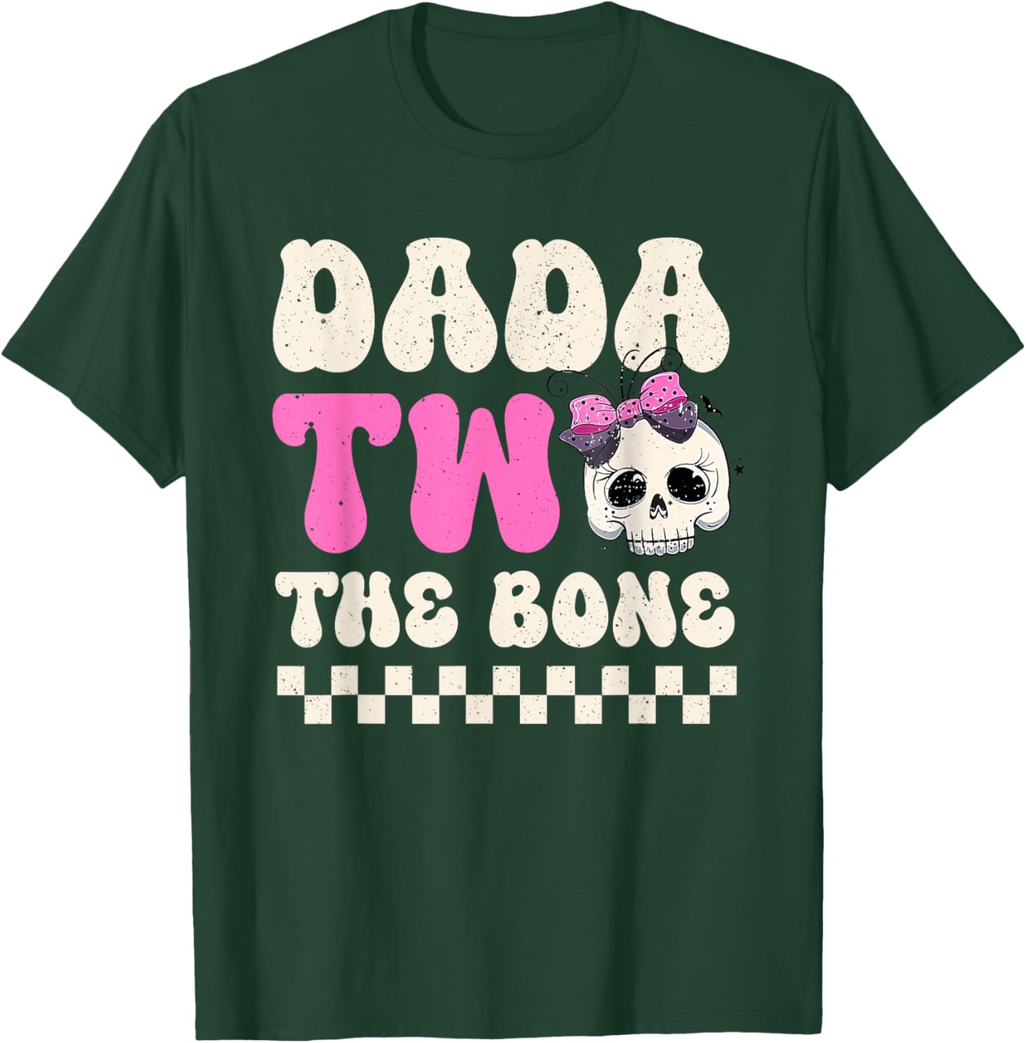 Dada Two The Bone Halloween 2nd Birthday Girl Family T-Shirt - T-Shirt | Forest
