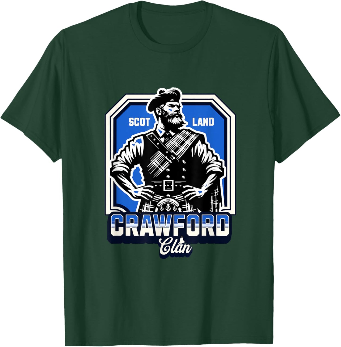 Crawford Clan Scottish Gaelic Name T-Shirt - T-Shirt | Forest