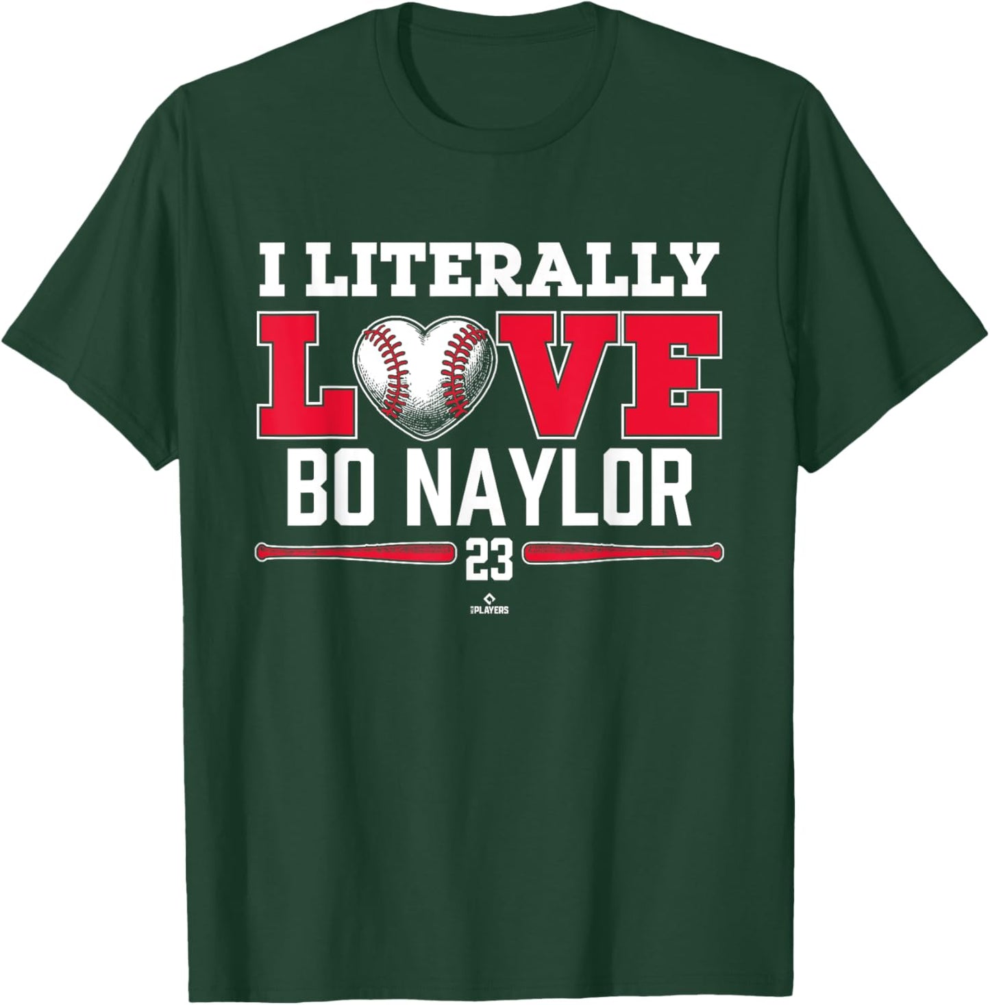 I Literally Love Bo Naylor Cleveland Baseball MLBPA T-Shirt - T-Shirt | Forest