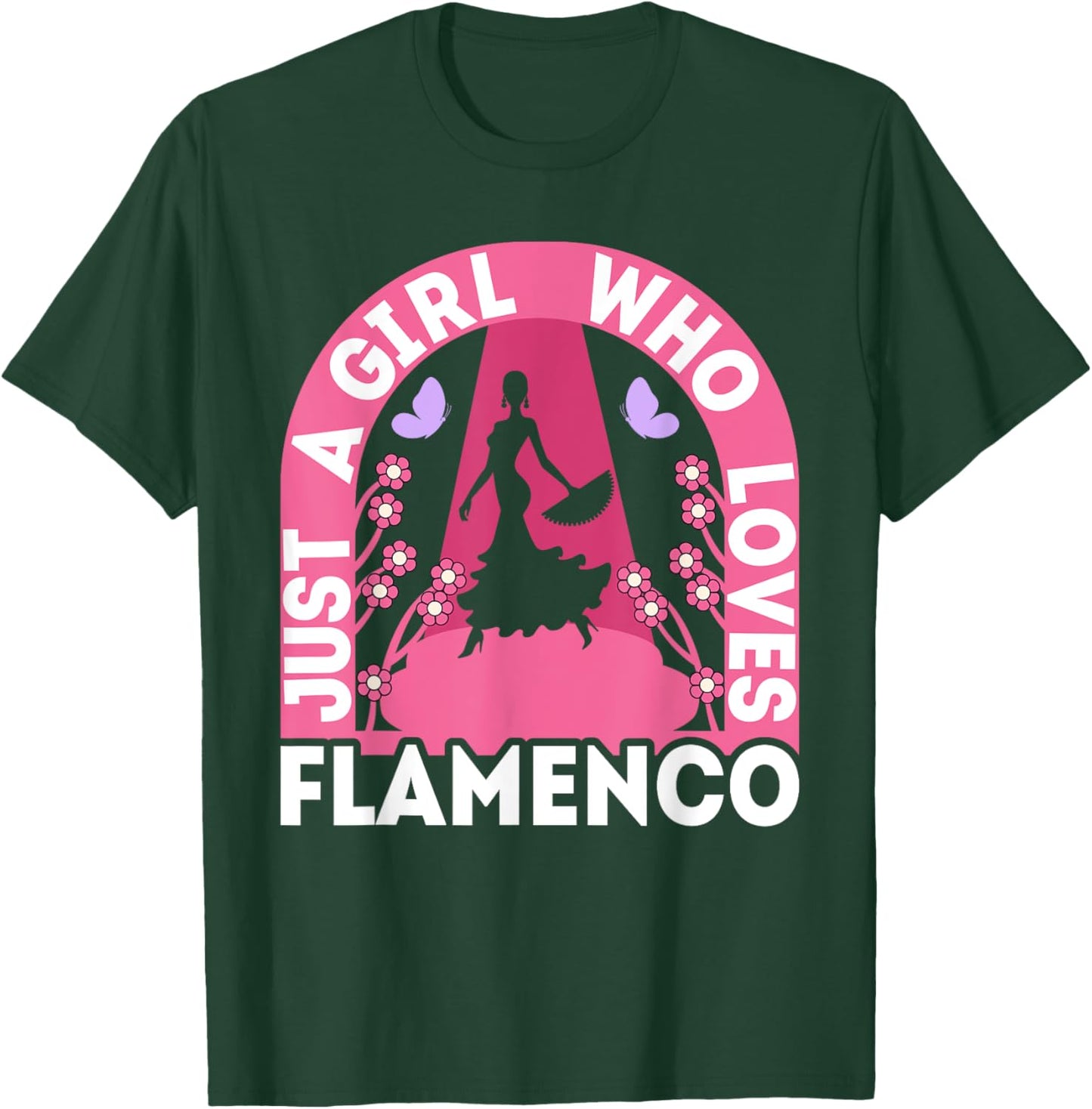 Just A Girl Who Loves Flamenco Retro Spanish Dance Flamenco T-Shirt - T-Shirt | Forest