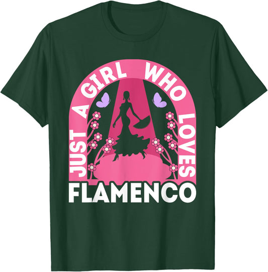 Just A Girl Who Loves Flamenco Retro Spanish Dance Flamenco T-Shirt - T-Shirt | Forest