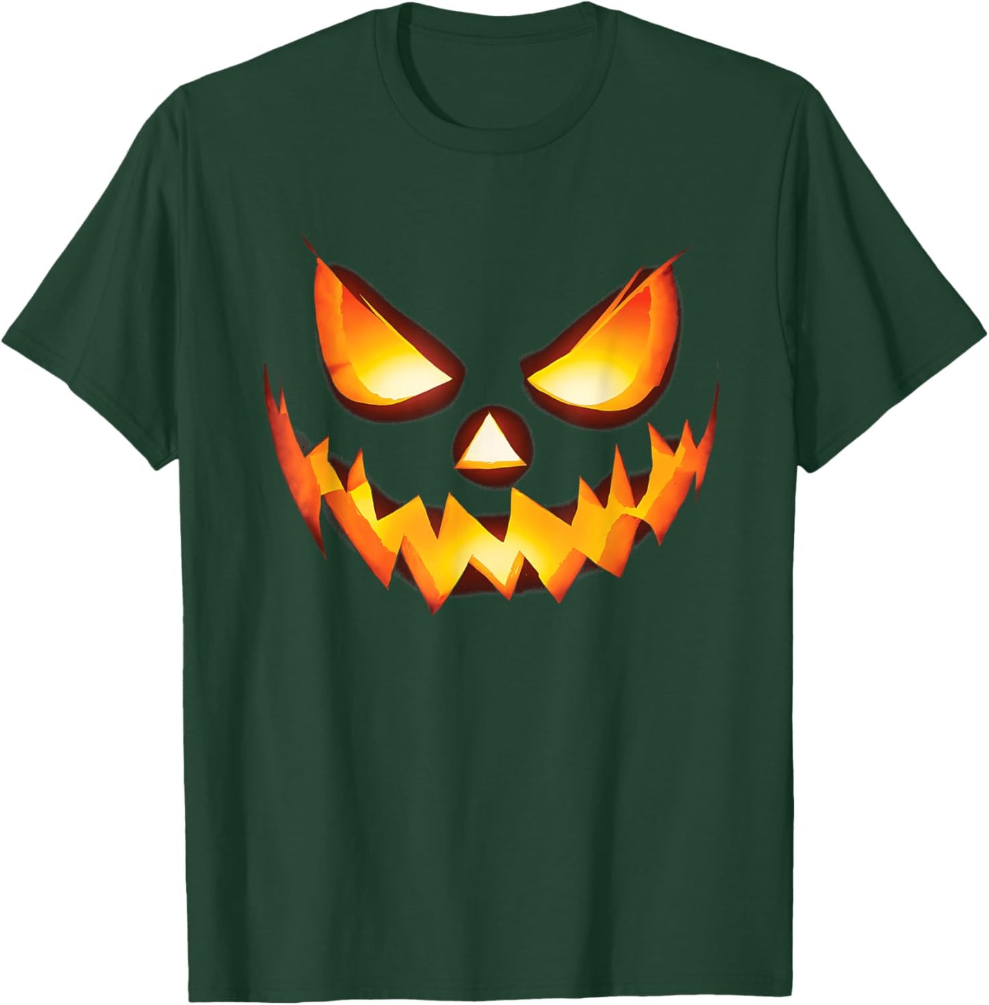 Jack O Lantern Scary Carved Pumpkin Face Halloween Costume T-Shirt - T-Shirt | Forest