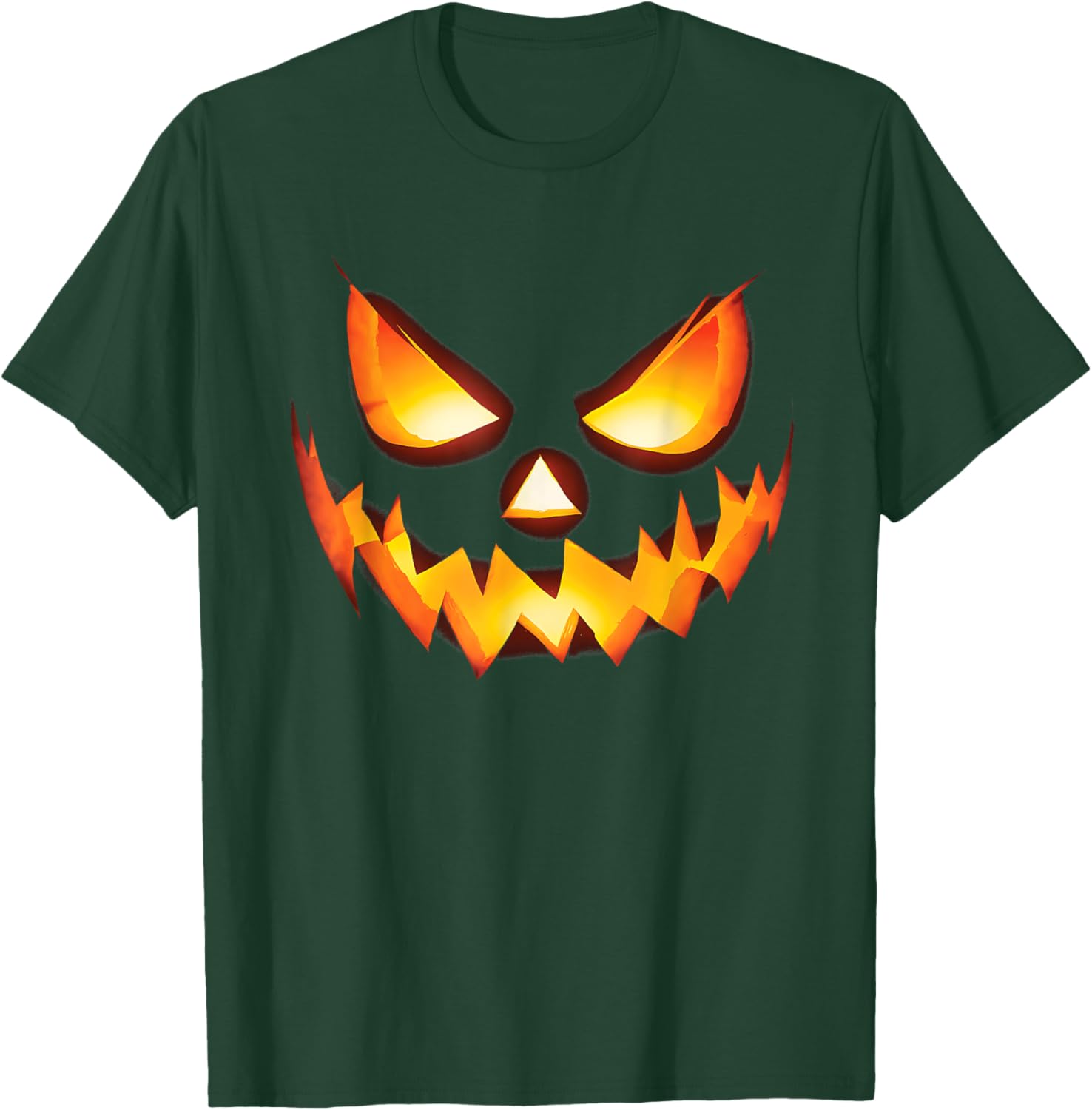Jack O Lantern Scary Carved Pumpkin Face Halloween Costume T-Shirt - T-Shirt | Forest