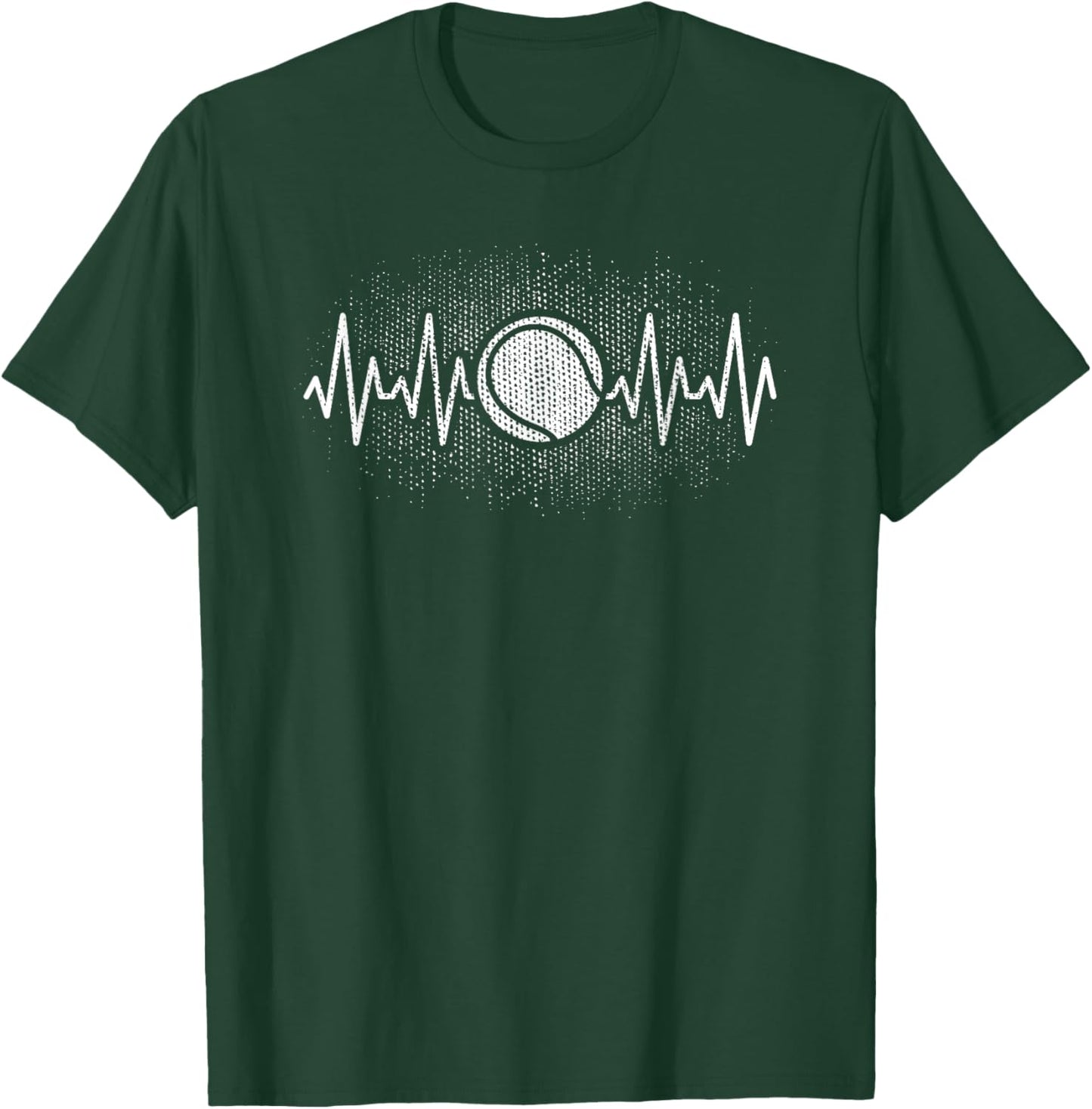 Tennis Heartbeat Tennis Player Men Women Kids T-Shirt - T-Shirt | Forest