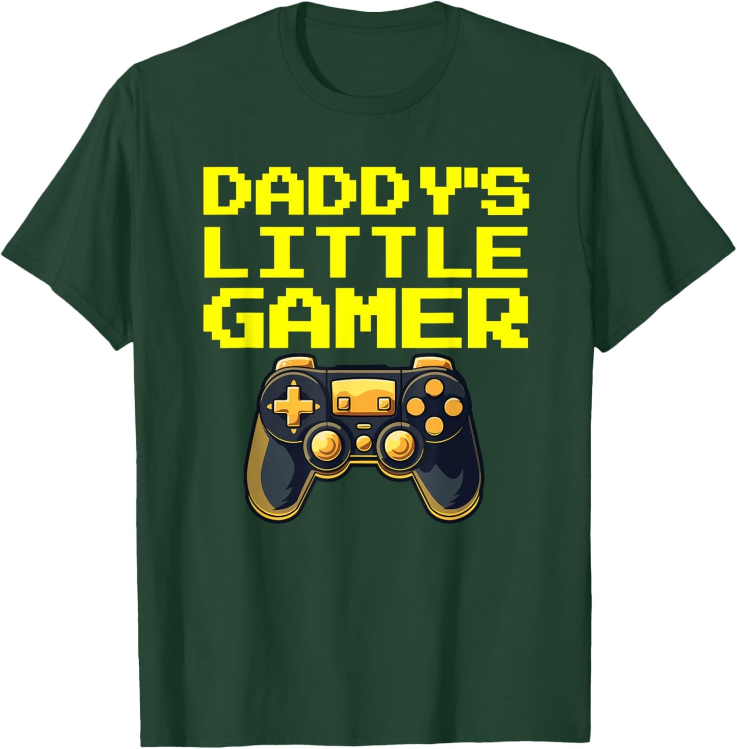 Daddys Little Gamer Gaming Family T-Shirt - T-Shirt | Forest