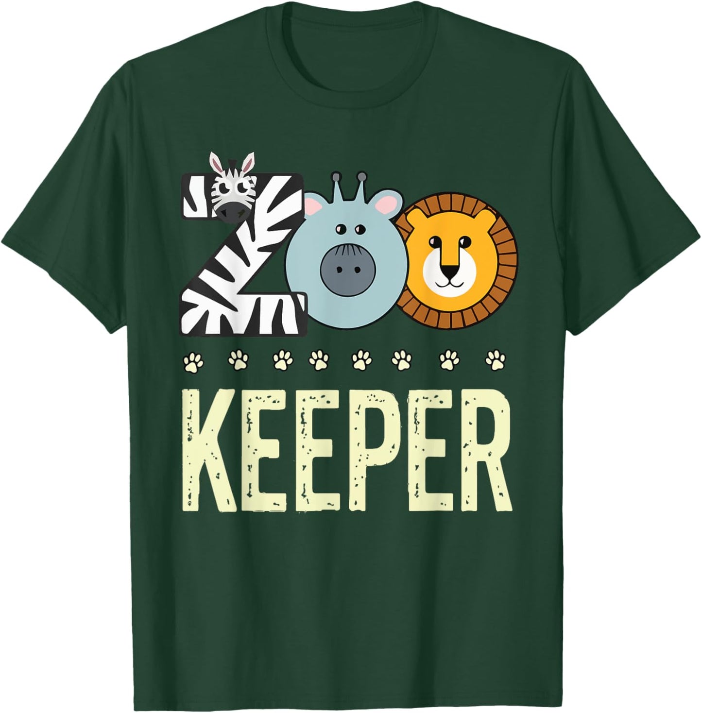 Zookeeper Costume Adult Men Zoo Animal Safari Zoo Keeper T-Shirt - T-Shirt | Forest