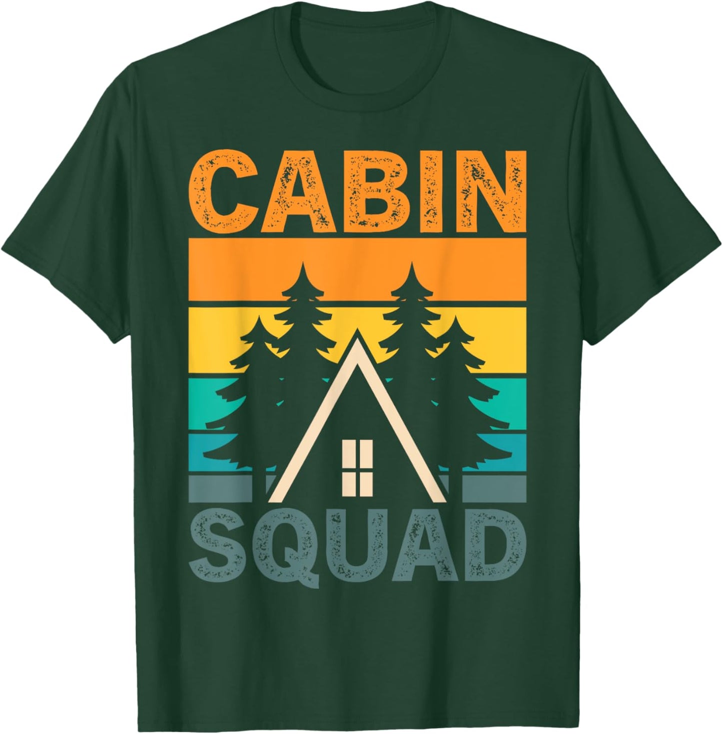 Retro Cabin Lover Cabin Squad T-Shirt - T-Shirt | Forest
