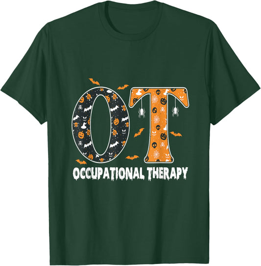 OT Occupational Therapy Therapist Halloween Spooky OTA T-Shirt - T-Shirt | Forest