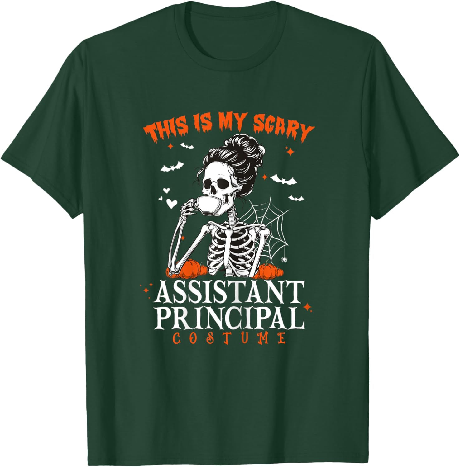 This Is My Scary Assistant Principal Costume Skeleton T-Shirt - T-Shirt | Forest