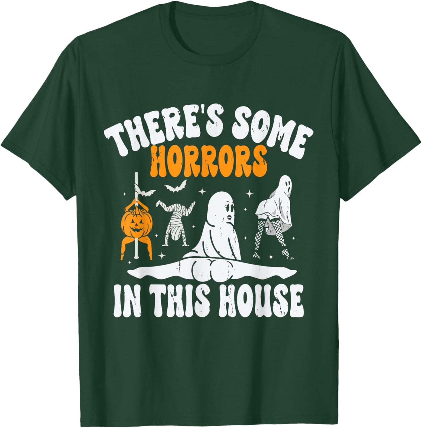 There's Some Horrors In This House Ghost Halloween T-Shirt - T-Shirt | Forest