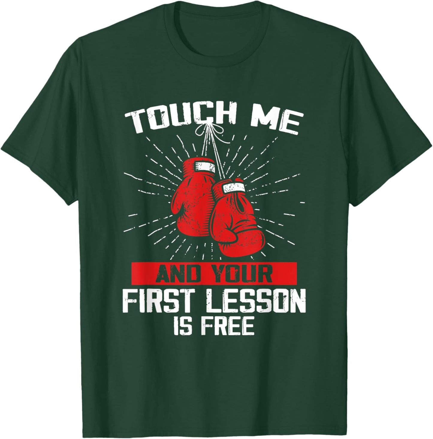 Kick boxer Boxing Coach Funny Kick Boxing Lover Saying T-Shirt - T-Shirt | Forest
