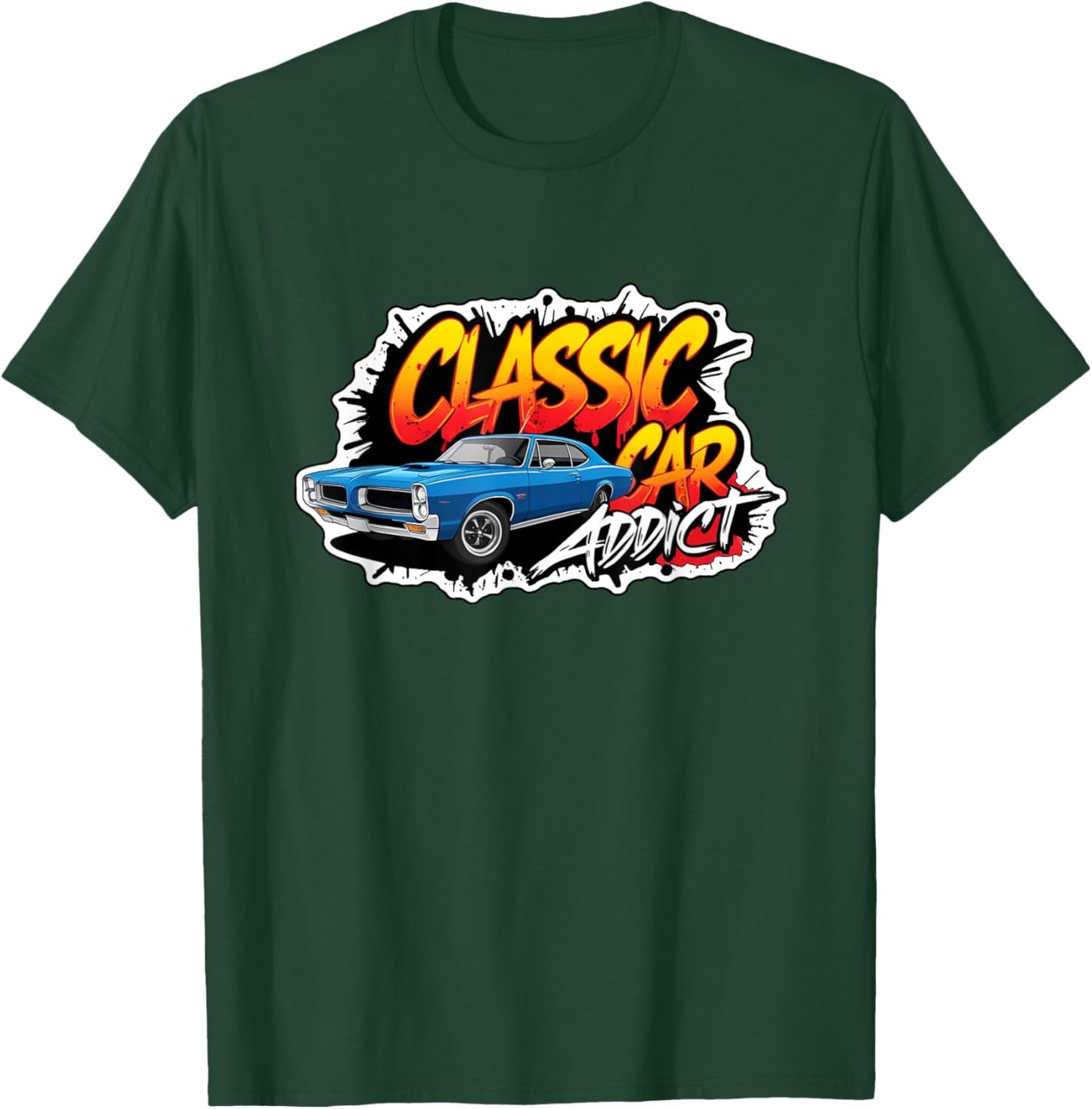 1969 69 GTO Classic Car American Muscle Racing Addict 1320 T-Shirt - T-Shirt | Forest