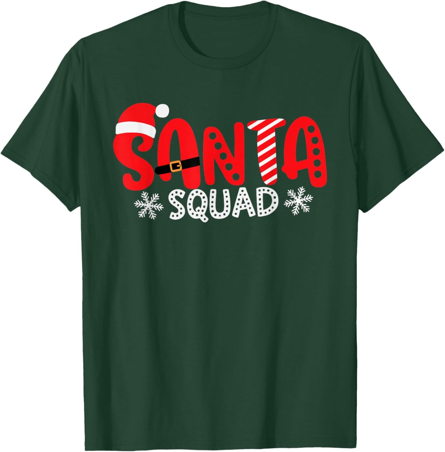 Santa Squad Christmas Team Santa Crew Family Matching Xmas T-Shirt - T-Shirt | Forest