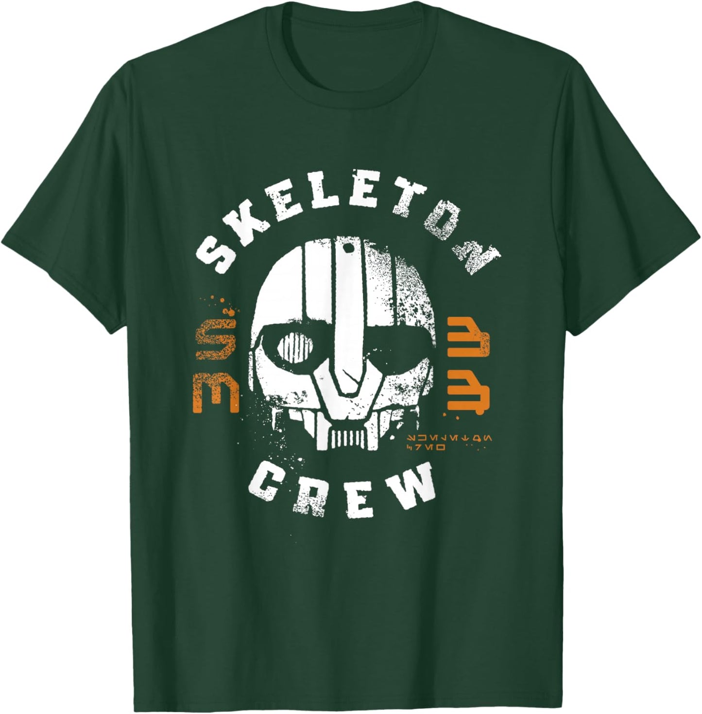 Star Wars Skeleton Crew Distressed First Mate SM-33 Mask T-Shirt - T-Shirt | Forest