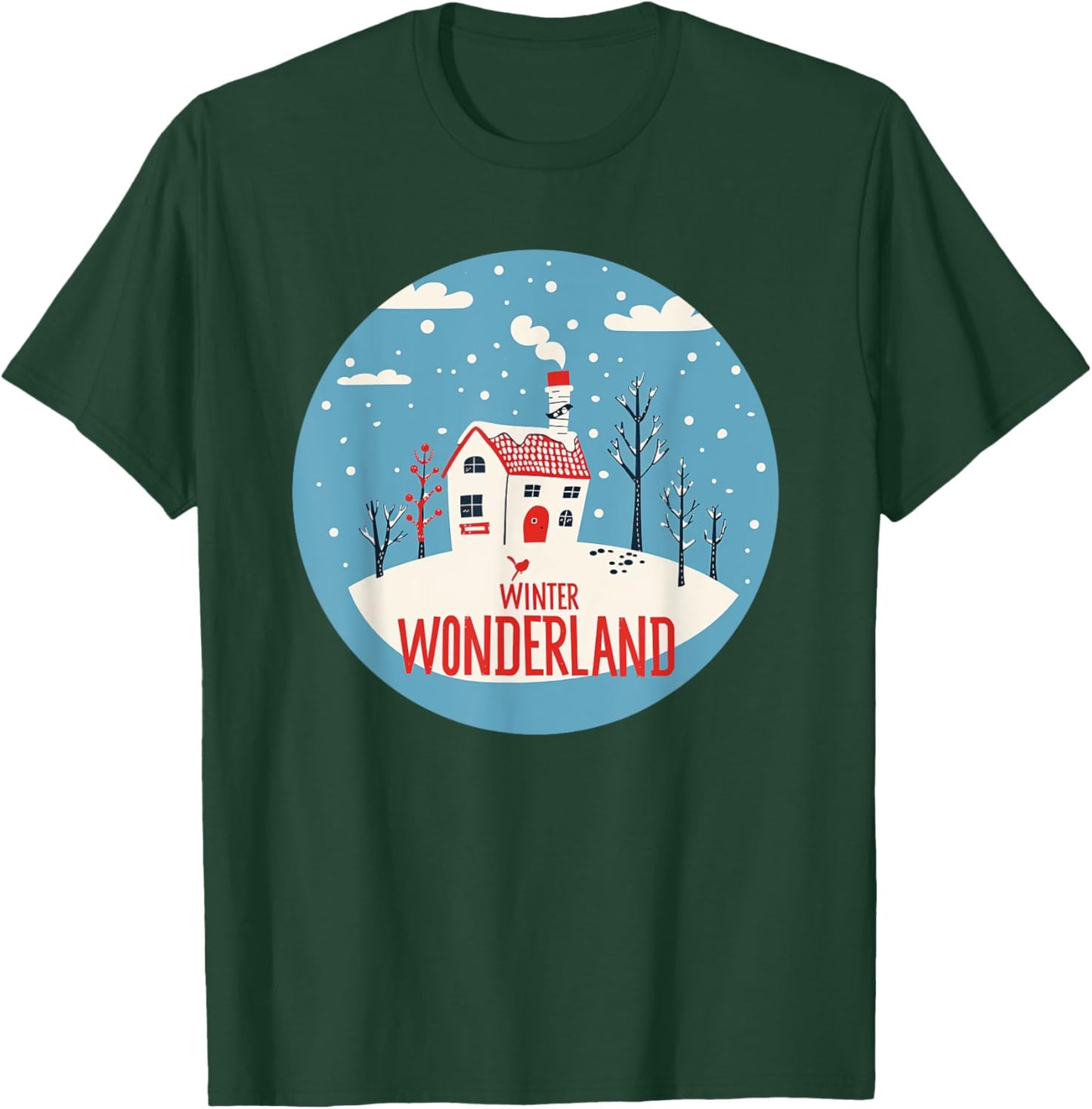 Winter Wonderland Emblem for a Magical Wintry Season T-Shirt - T-Shirt | Forest