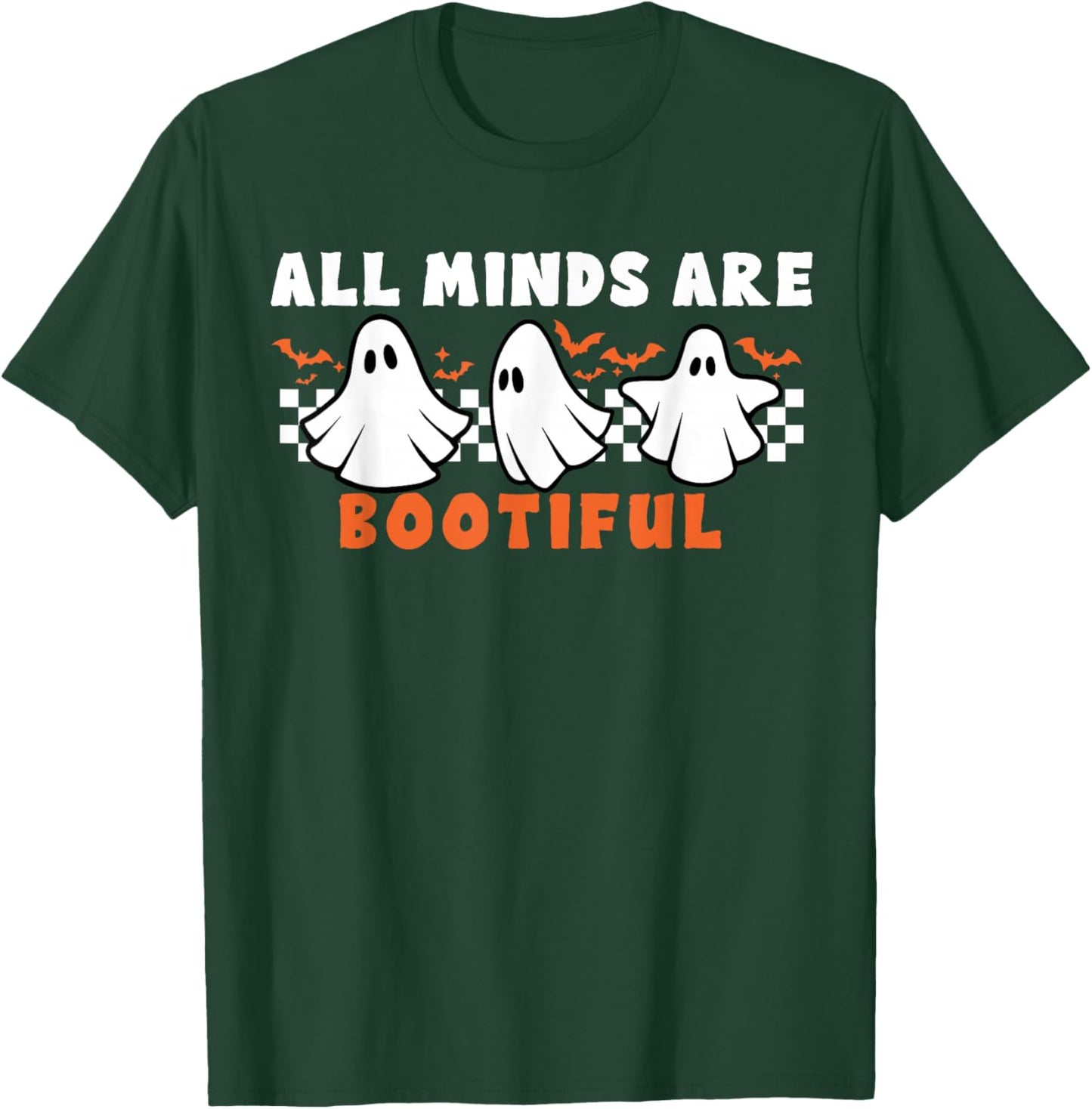 Mental Health Autism Awareness Ghost Teacher Halloween T-Shirt - T-Shirt | Forest