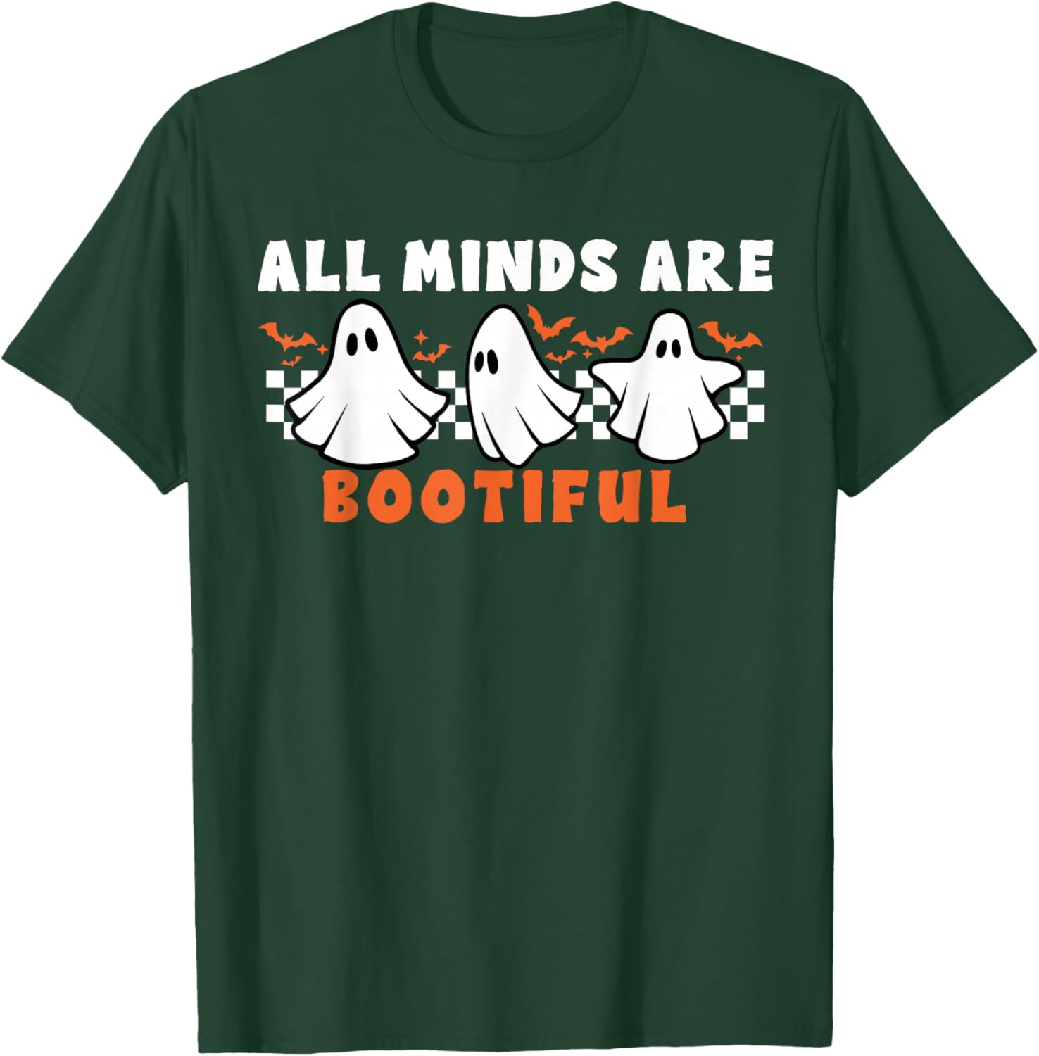 Mental Health Autism Awareness Ghost Teacher Halloween T-Shirt - T-Shirt | Forest