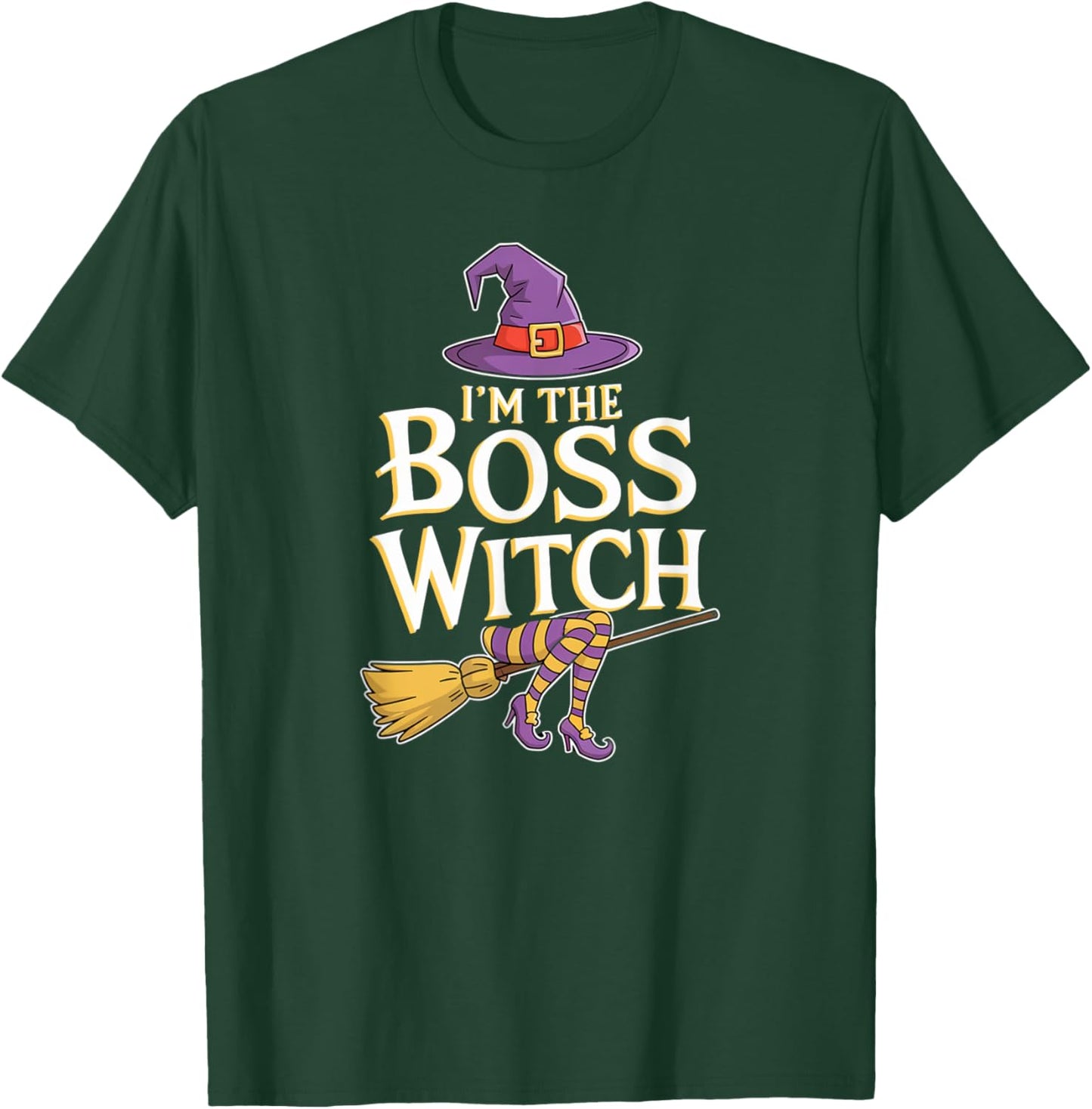 I’m The Boss Witch, Funny Witch Matching Costume Halloween T-Shirt - T-Shirt | Forest