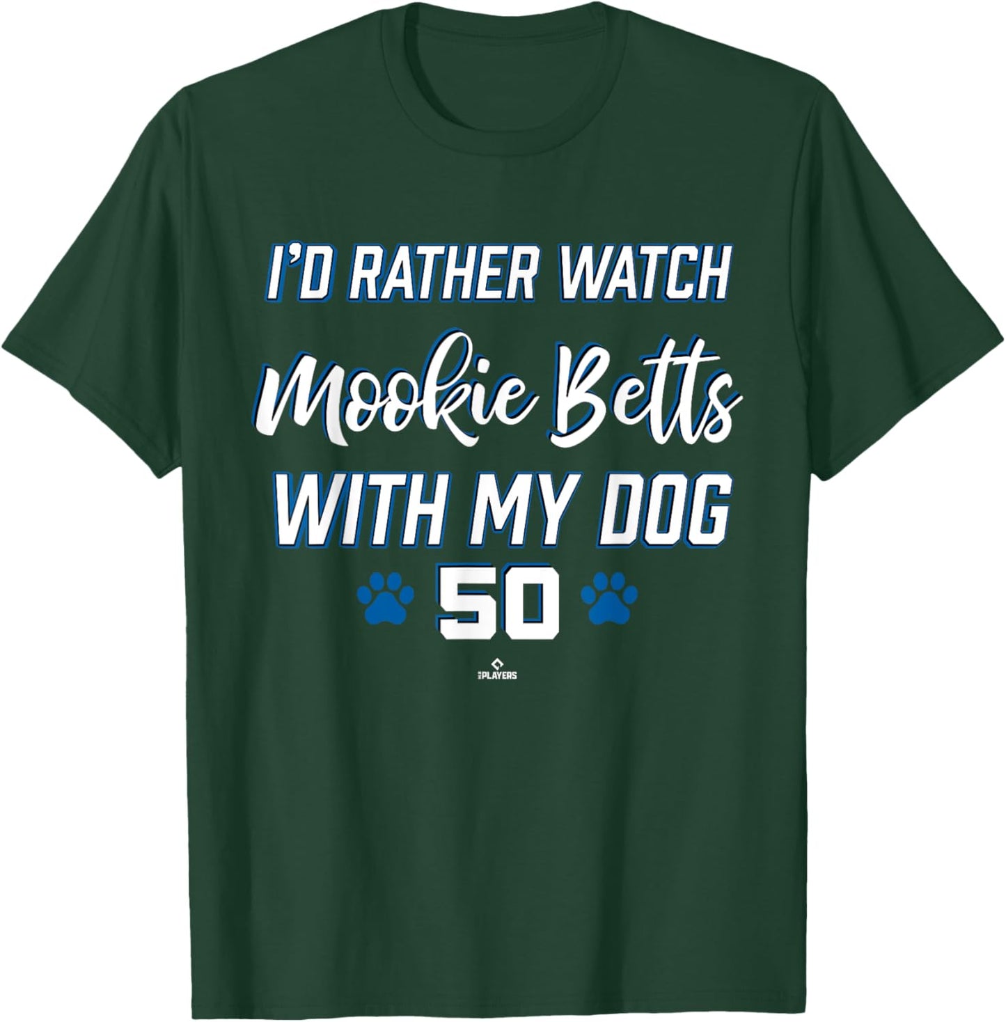 With My Dog Mookie Betts Los Angeles Baseball MLBPA T-Shirt - T-Shirt | Forest