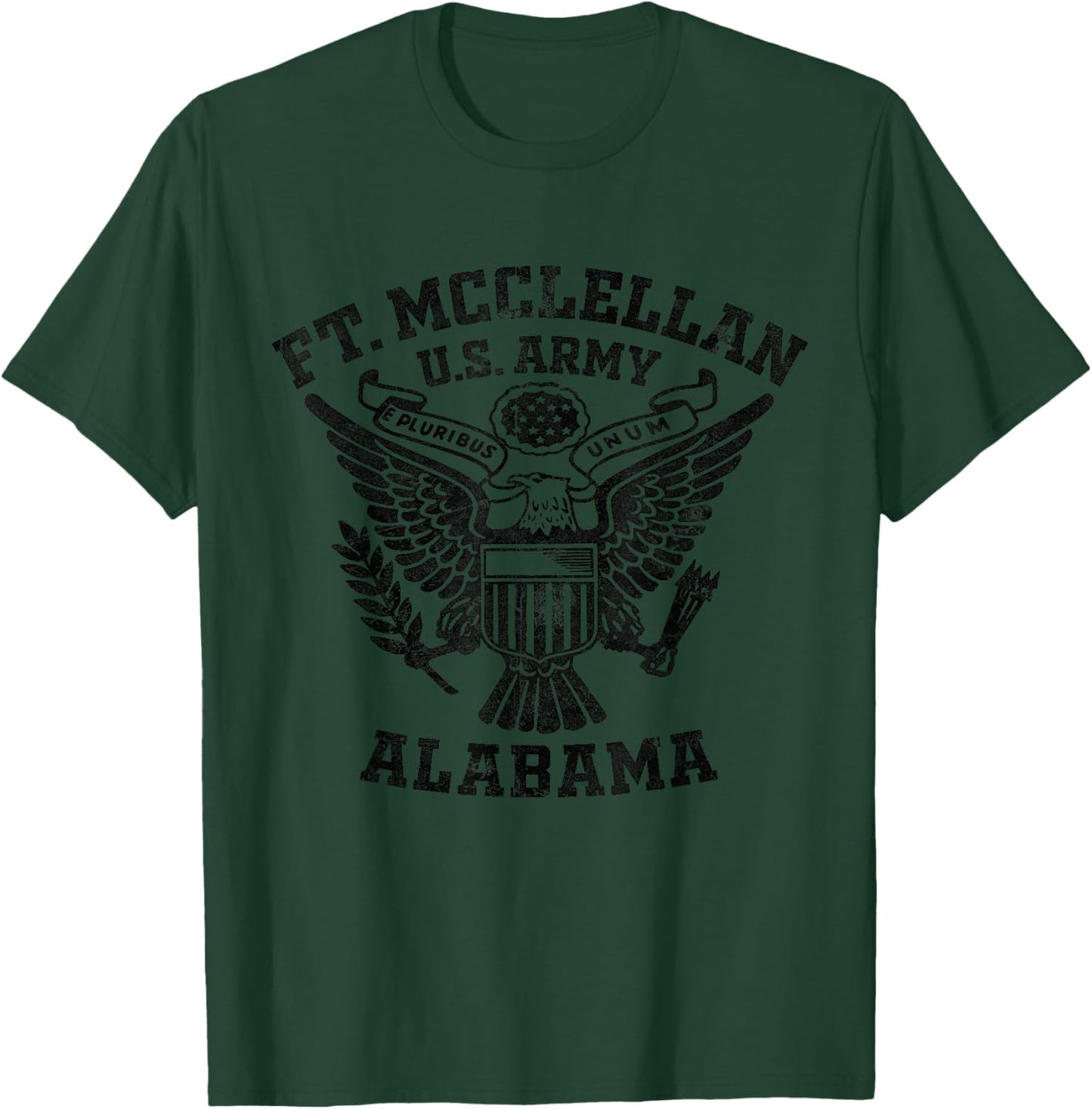 Fort McClellan Military Base Alabama AL Veteran Vintage T-Shirt - T-Shirt | Forest