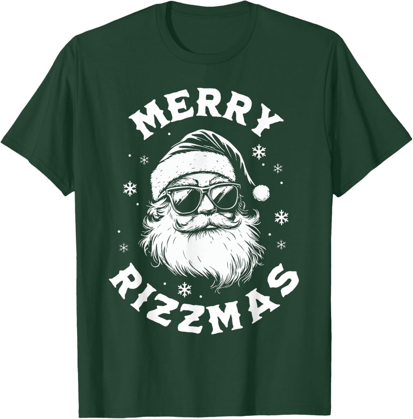 Merry Rizzmas Kids Teens School Funny Christmas Santa Claus T-Shirt - T-Shirt | Forest