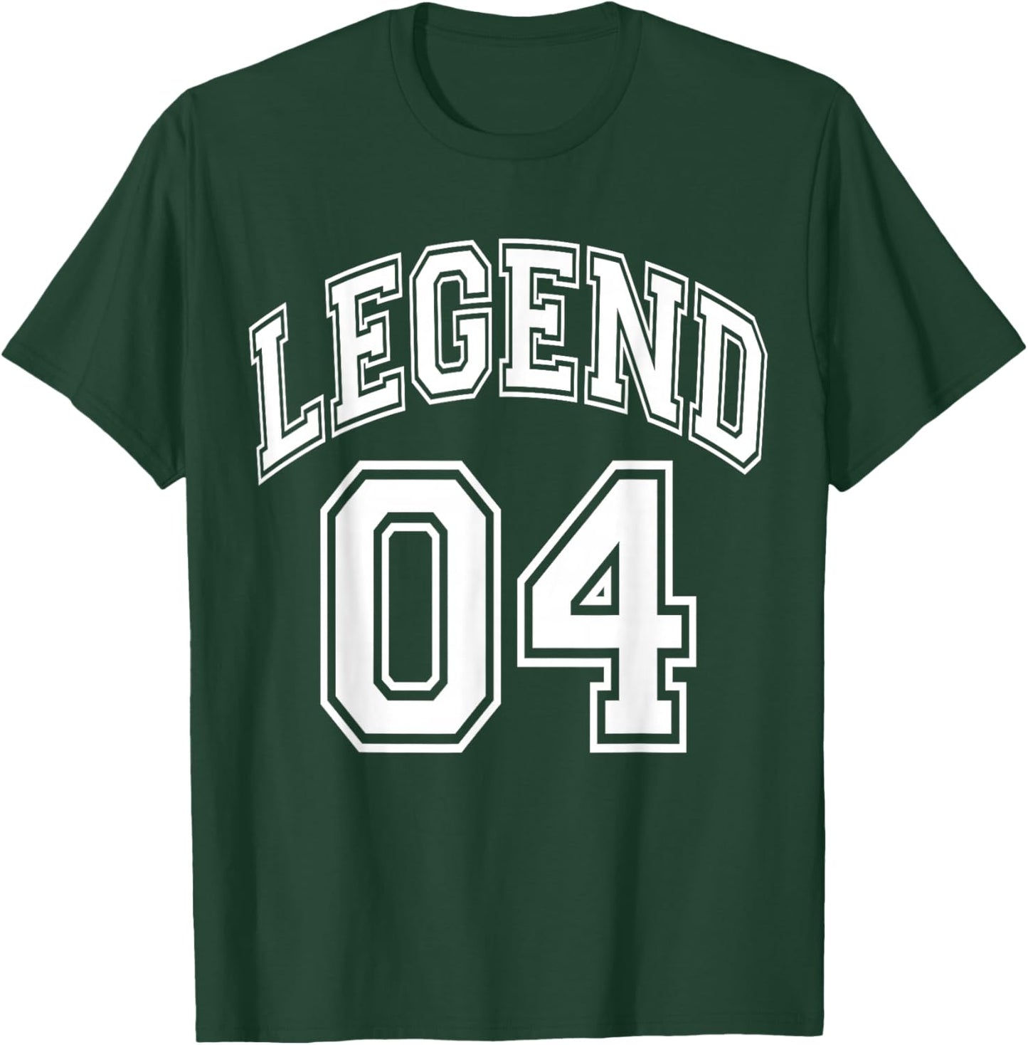 Legend 04 Number Varsity Team - 04th Birthday & 04 Years Old T-Shirt - T-Shirt | Forest