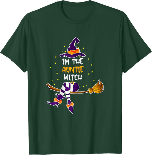 Im The Auntie Witch Halloween Matching Group Costume T-Shirt - T-Shirt | Forest