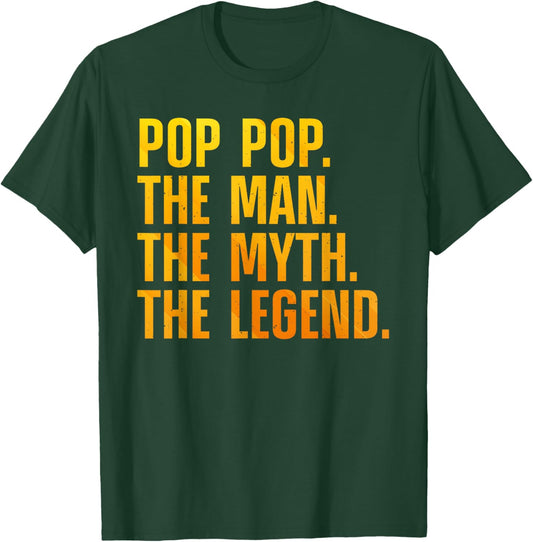 Pop Pop Art For Grandpa Grandfather From Grandkids Pop Pop T-Shirt - T-Shirt | Forest