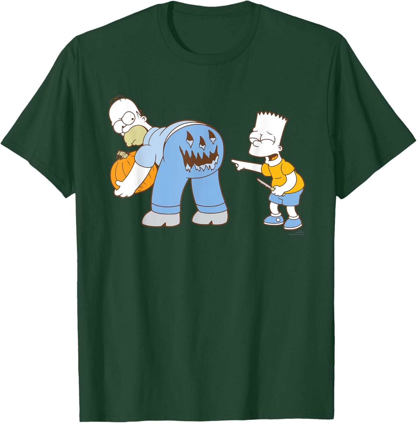 The Simpsons Halloween Bart and Homer Jack-O’-Lantern Butt T-Shirt - T-Shirt | Forest