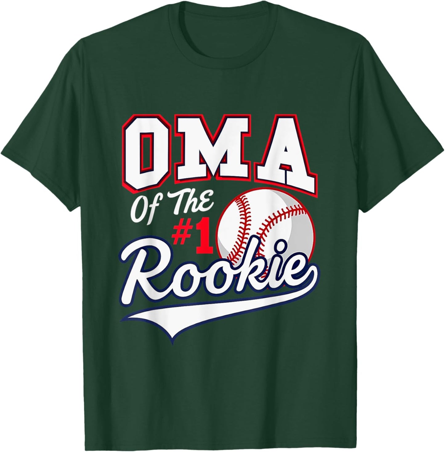 Retro Grandma Oma Of The Number 1 Rookie Baseball T-Shirt - T-Shirt | Forest