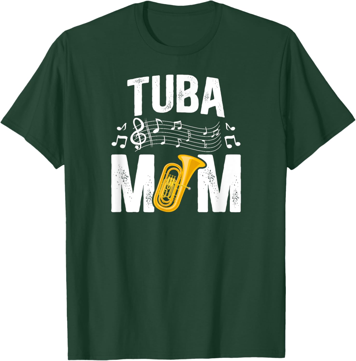 Proud Tuba Mom Of A Tuba Player Mom Tubist Mom Tuba Mama T-Shirt - T-Shirt | Forest