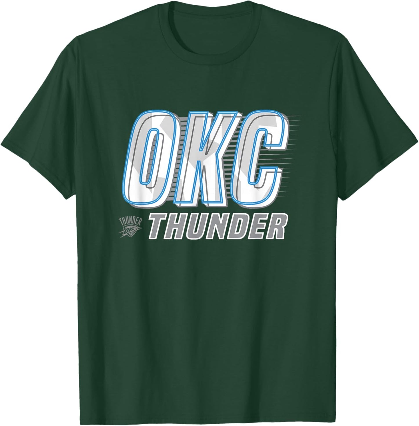 NBA Oklahoma City Thunder Type Stack Logo T-Shirt - T-Shirt | Forest