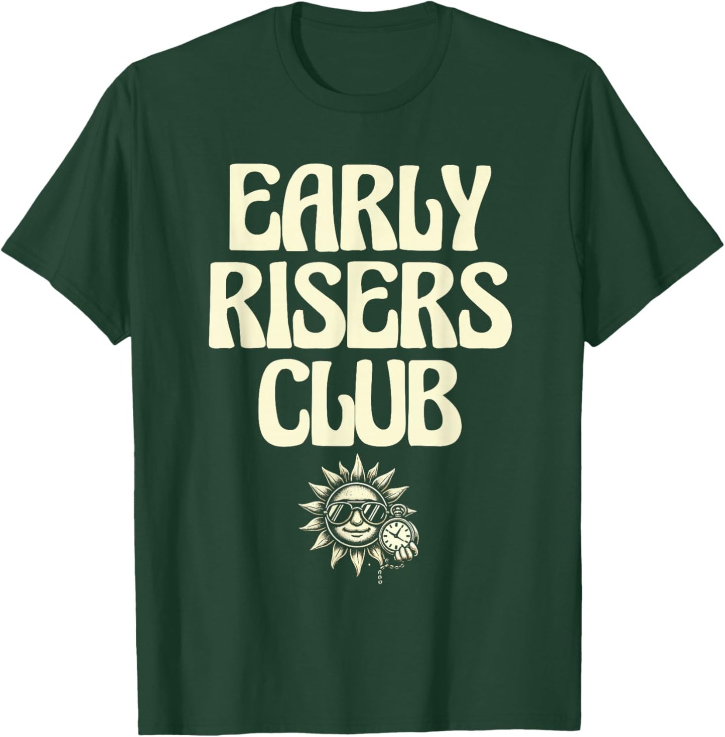 Early Risers Club Funny Sarcastic Coffee Lover T-Shirt - T-Shirt | Forest