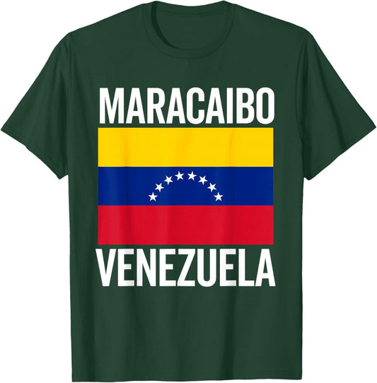Maracaibo Venezuela Venezuelan Flag Bandera Venezolana T-Shirt - T-Shirt | Forest