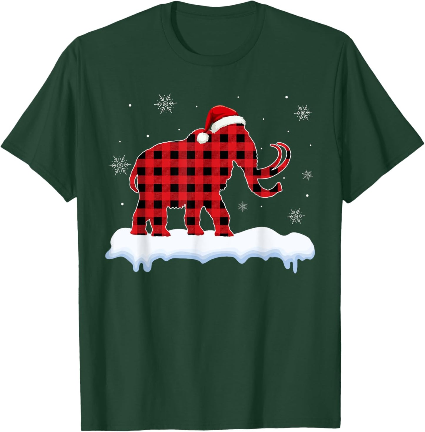 Mammoth Christmas Pajamas funny Mammoth Lover Xmas T-Shirt - T-Shirt | Forest