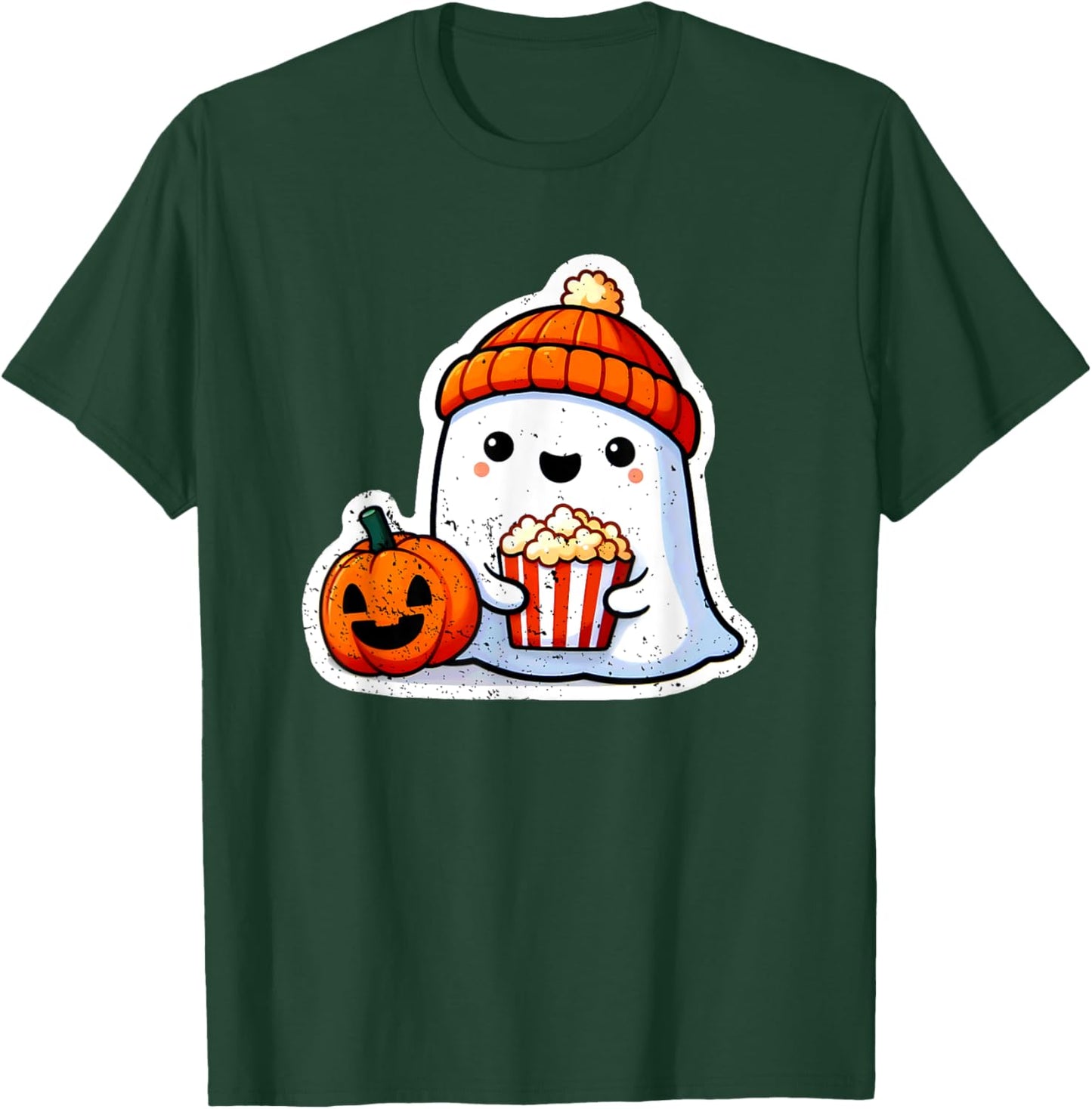 Halloween Ghost Movie Popcorn Horror Costume Girl Kids Women T-Shirt - T-Shirt | Forest