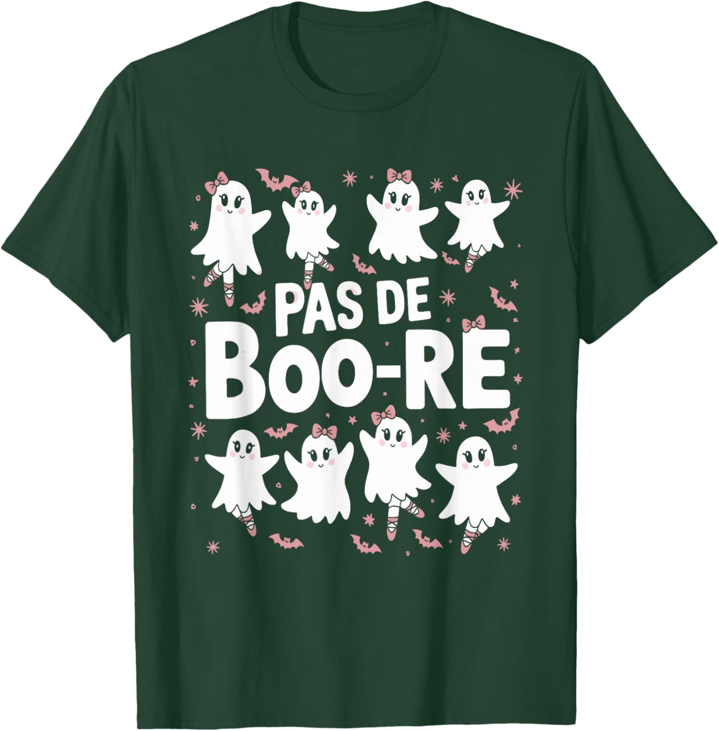 Pas De Boo-re Cute Ghost Ballet Halloween Dance Design T-Shirt - T-Shirt | Forest
