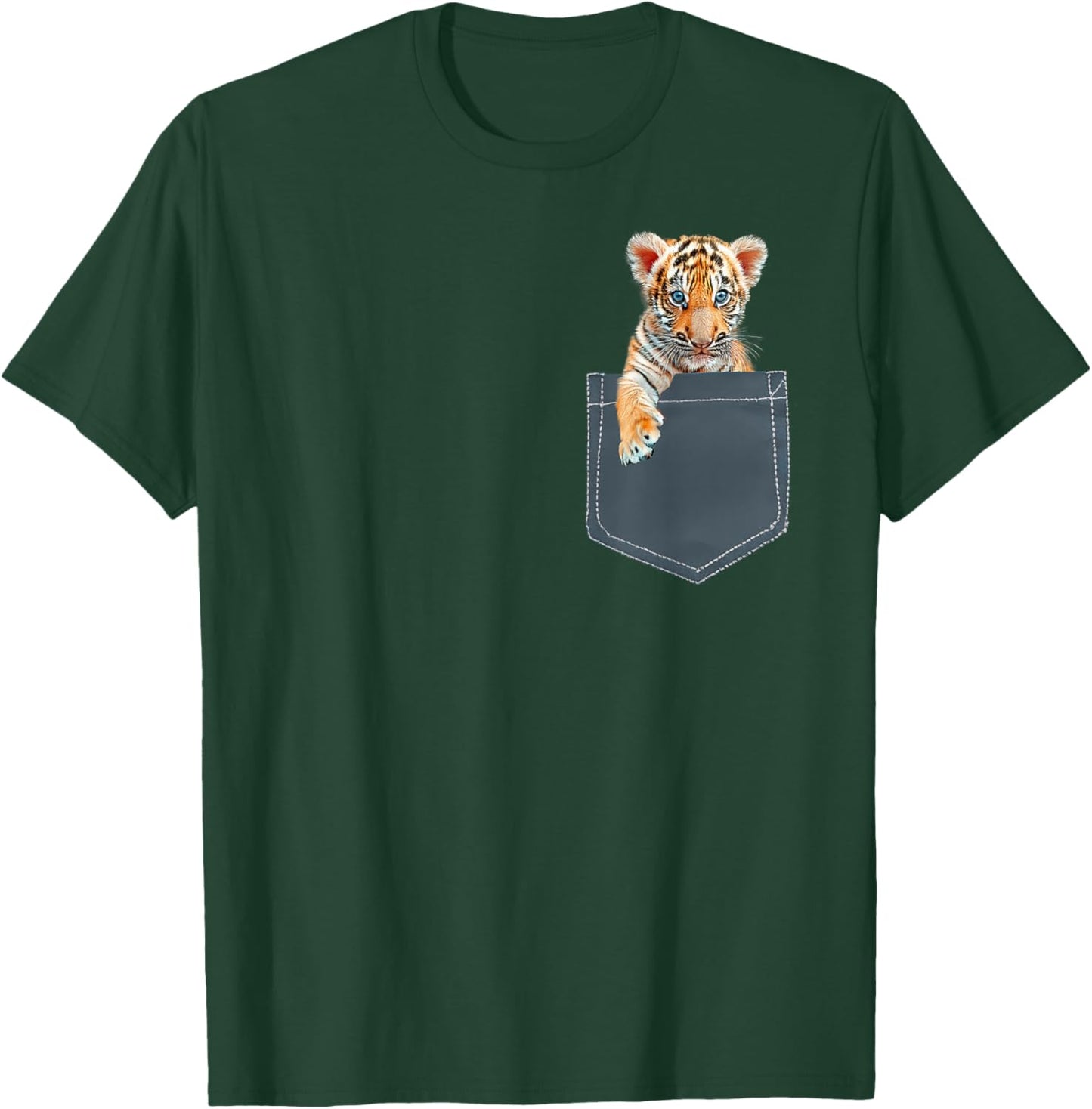 Tiger Shirt - Tiger Cub in Pocket Shirt , Women, Kids T-Shirt - T-Shirt | Forest