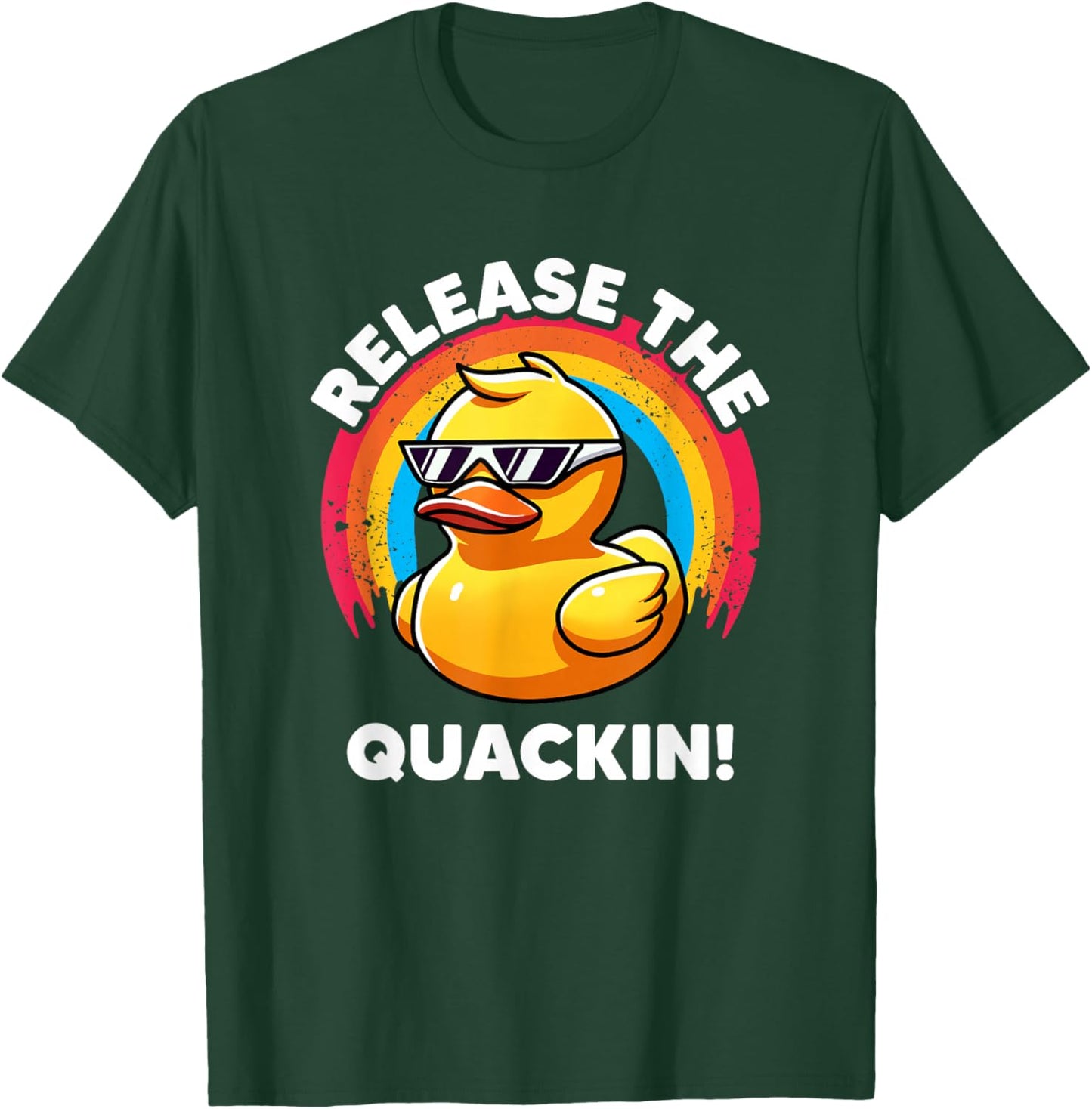 Release The Quackin I Love Duck Lovers Funny Yellow Duck T-Shirt - T-Shirt | Forest