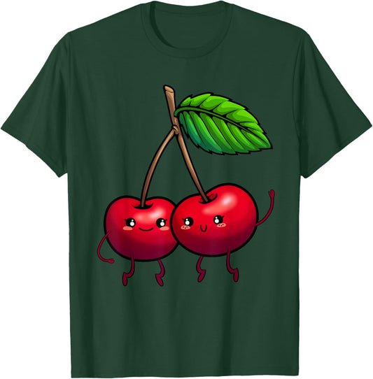 Funny Cherry Graphic Women Cherry Print Cherry Lover T-Shirt - T-Shirt | Forest