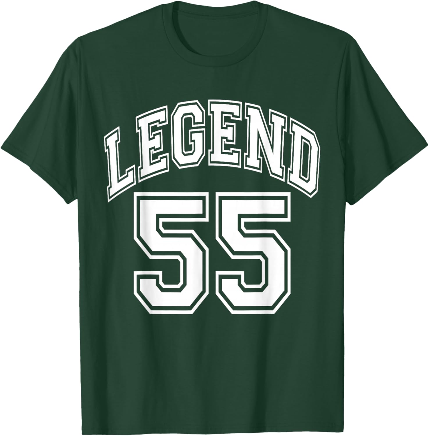 Legend 55 Years Old Number Team 55th Birthday Graphic T-Shirt - T-Shirt | Forest