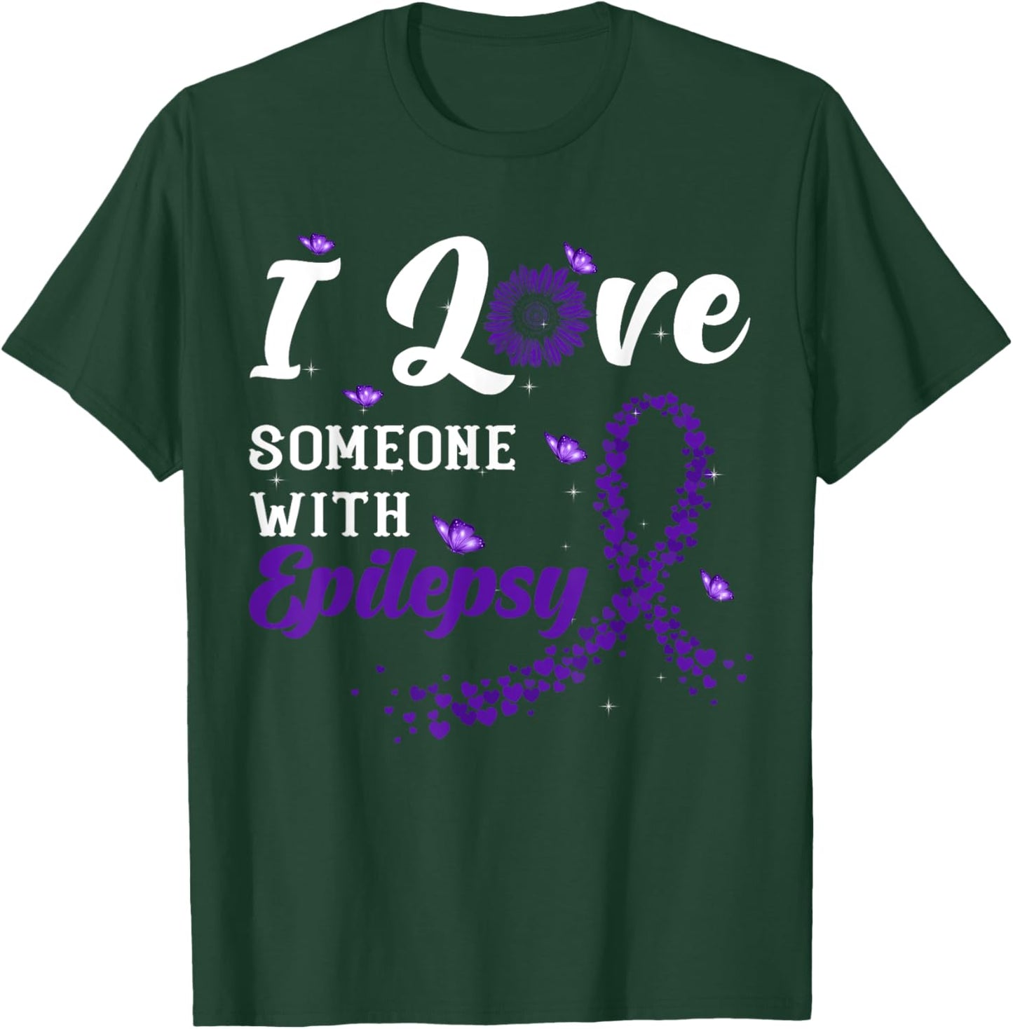 I Love Someone With Epilepsy Awareness Day Warrior Fighter T-Shirt - T-Shirt | Forest