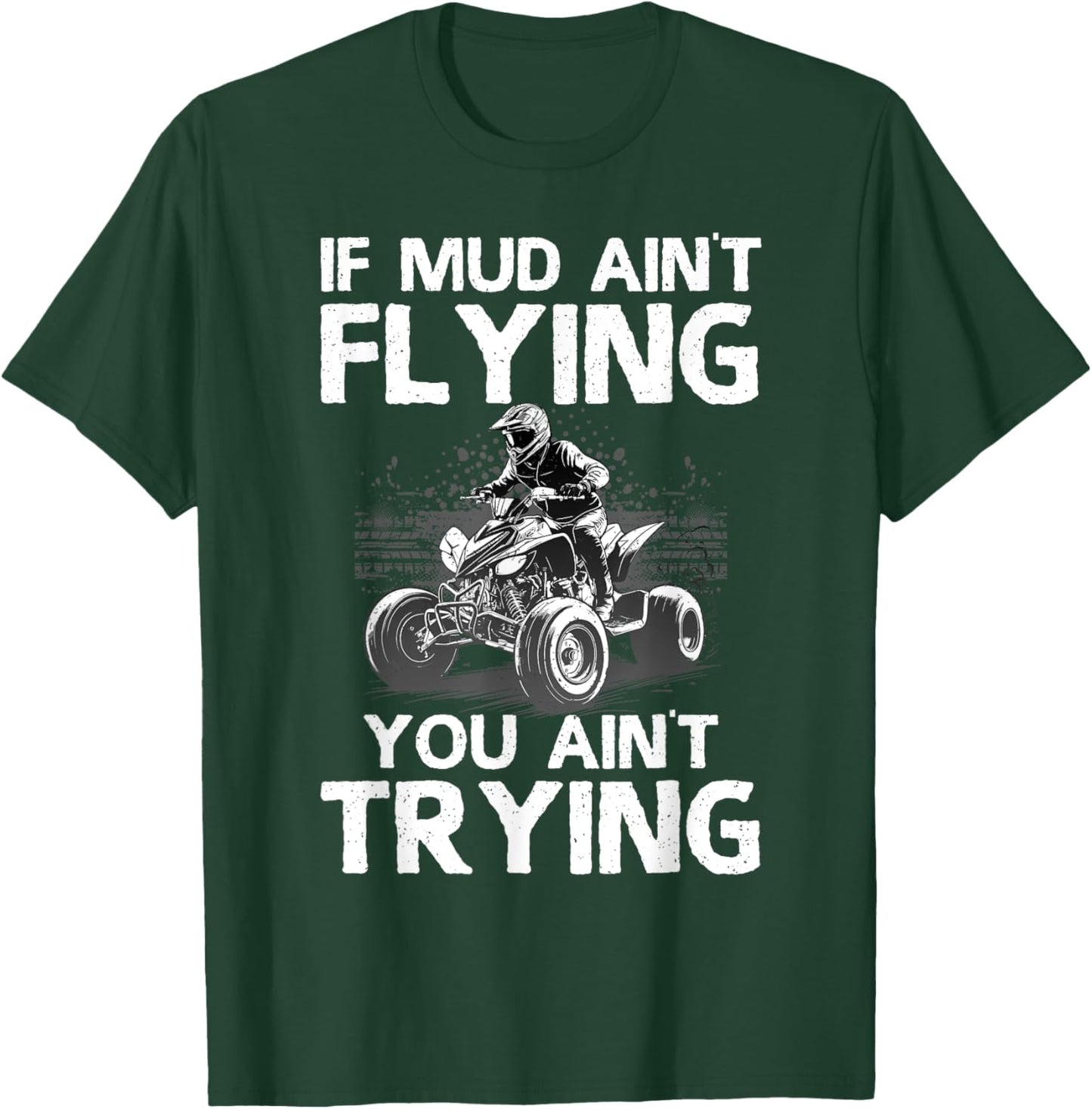 Funny ATV Art Women Off Road Mud Riding Quad Racing T-Shirt - T-Shirt | Forest