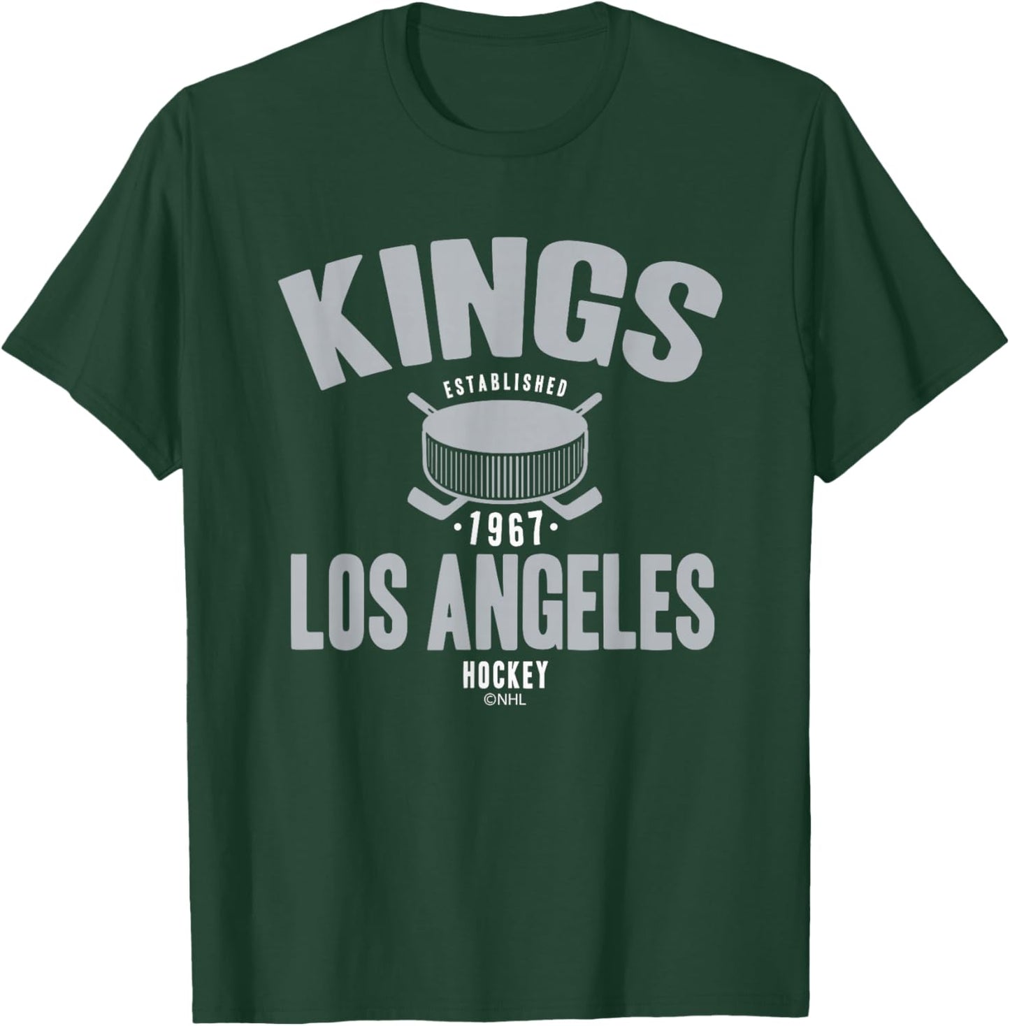 Los Angeles Kings Hockey Puck Black Officially Licensed T-Shirt - T-Shirt | Forest