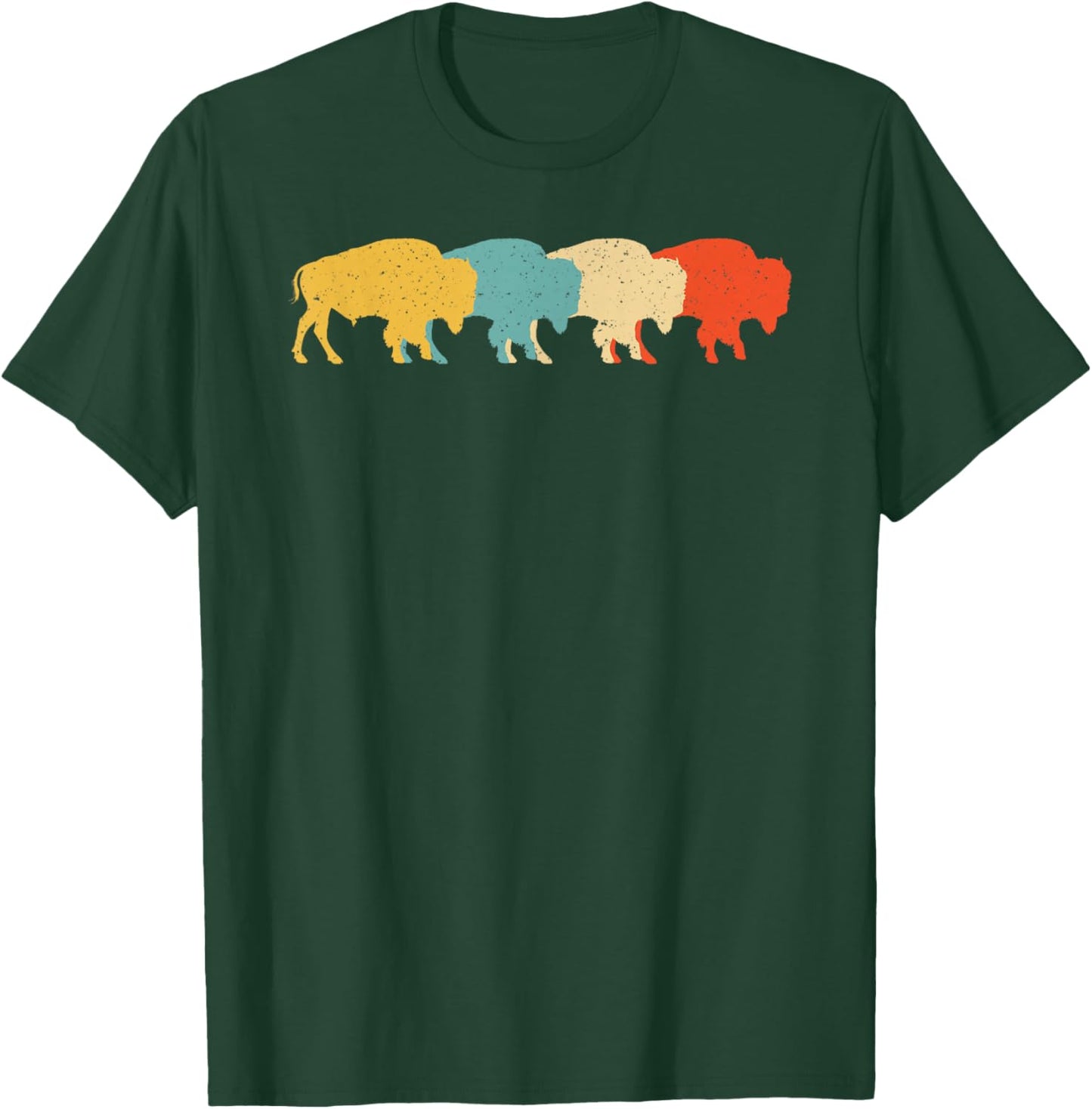 Cool Bison Design Women Kids Buffalo Bison Lovers T-Shirt - T-Shirt | Forest